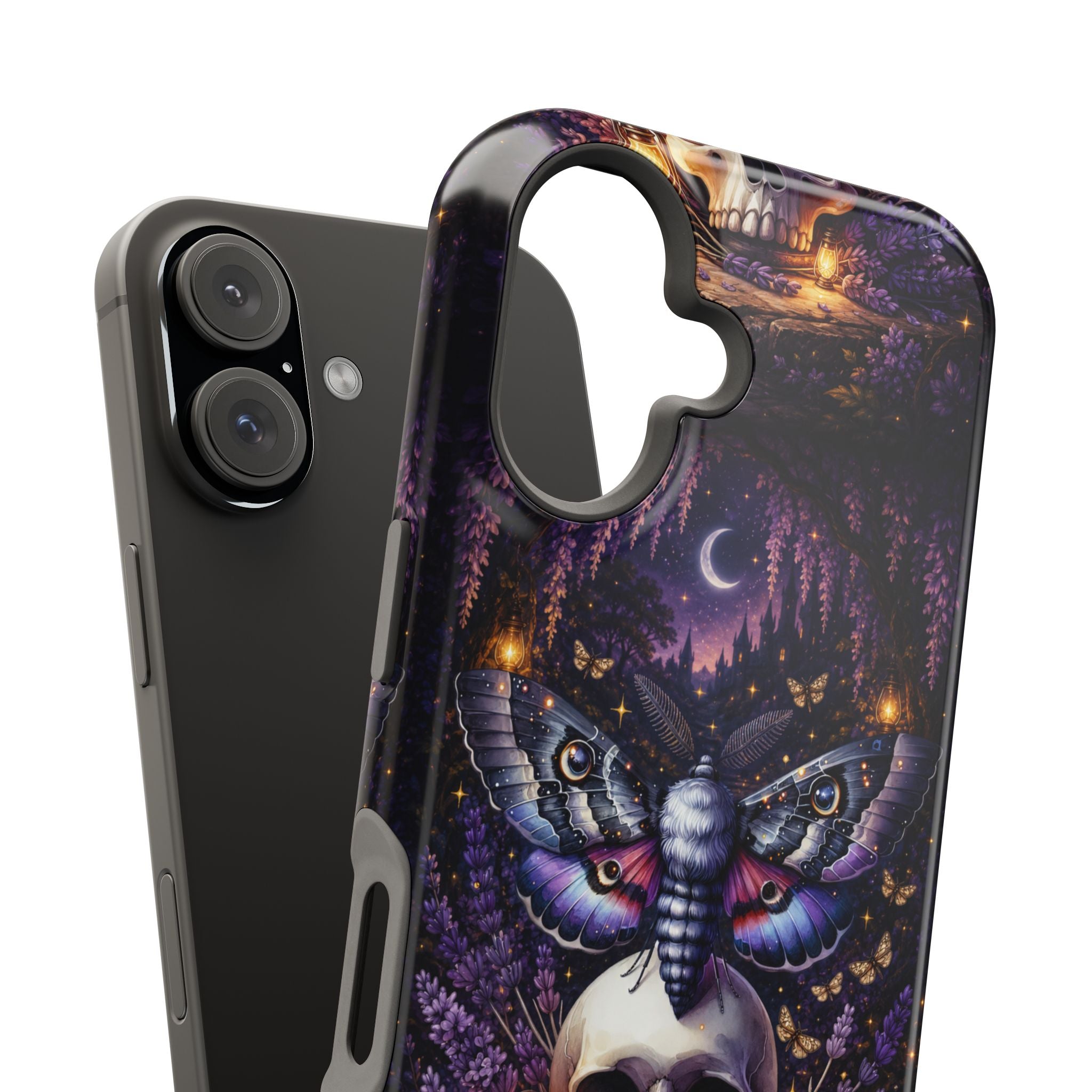 Moth & Skull Phone Case – Dark Mystical MagSafe-Compatible Cover