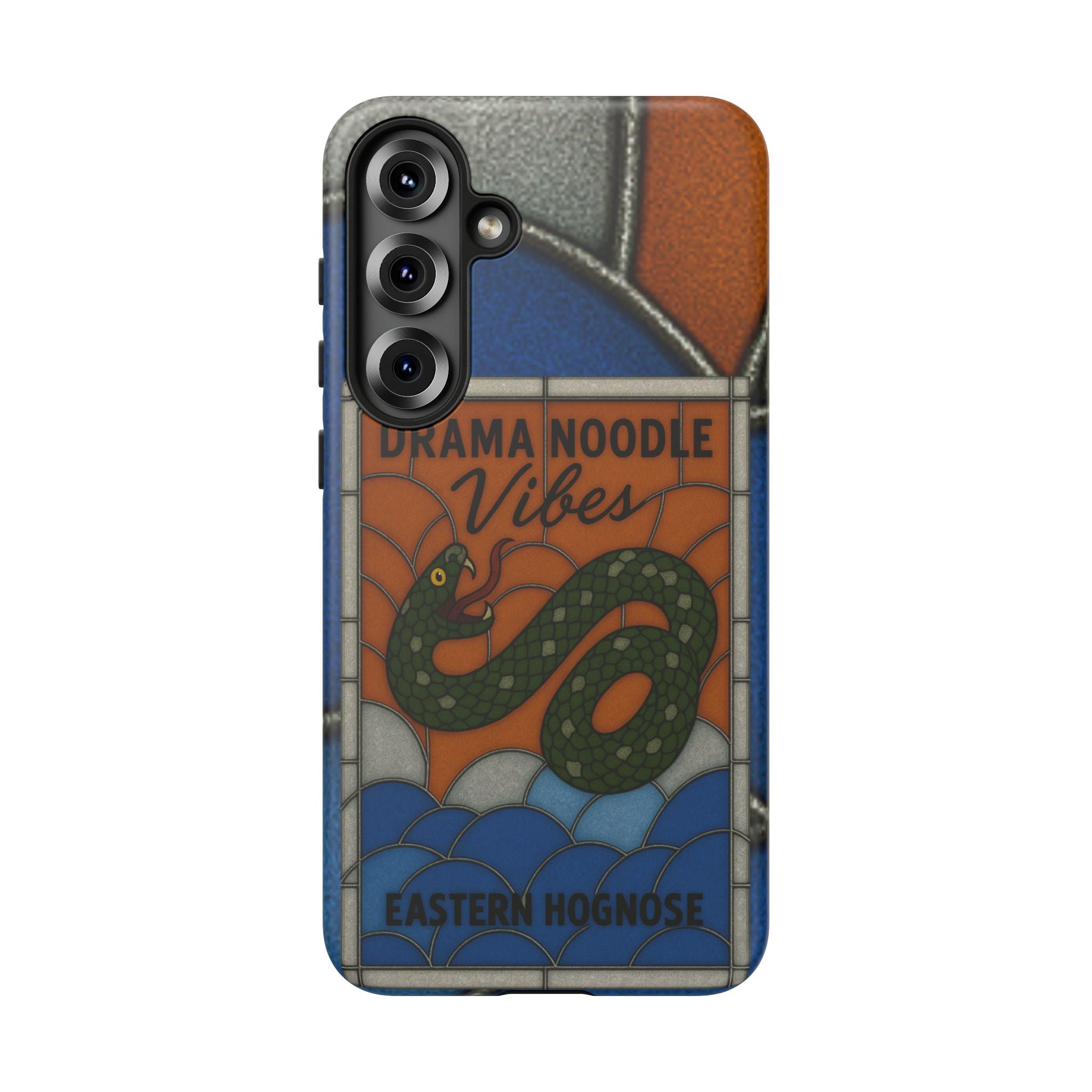 Stained Glass Snake Phone Case – Vibrant Drama Noodle Aesthetic Cover