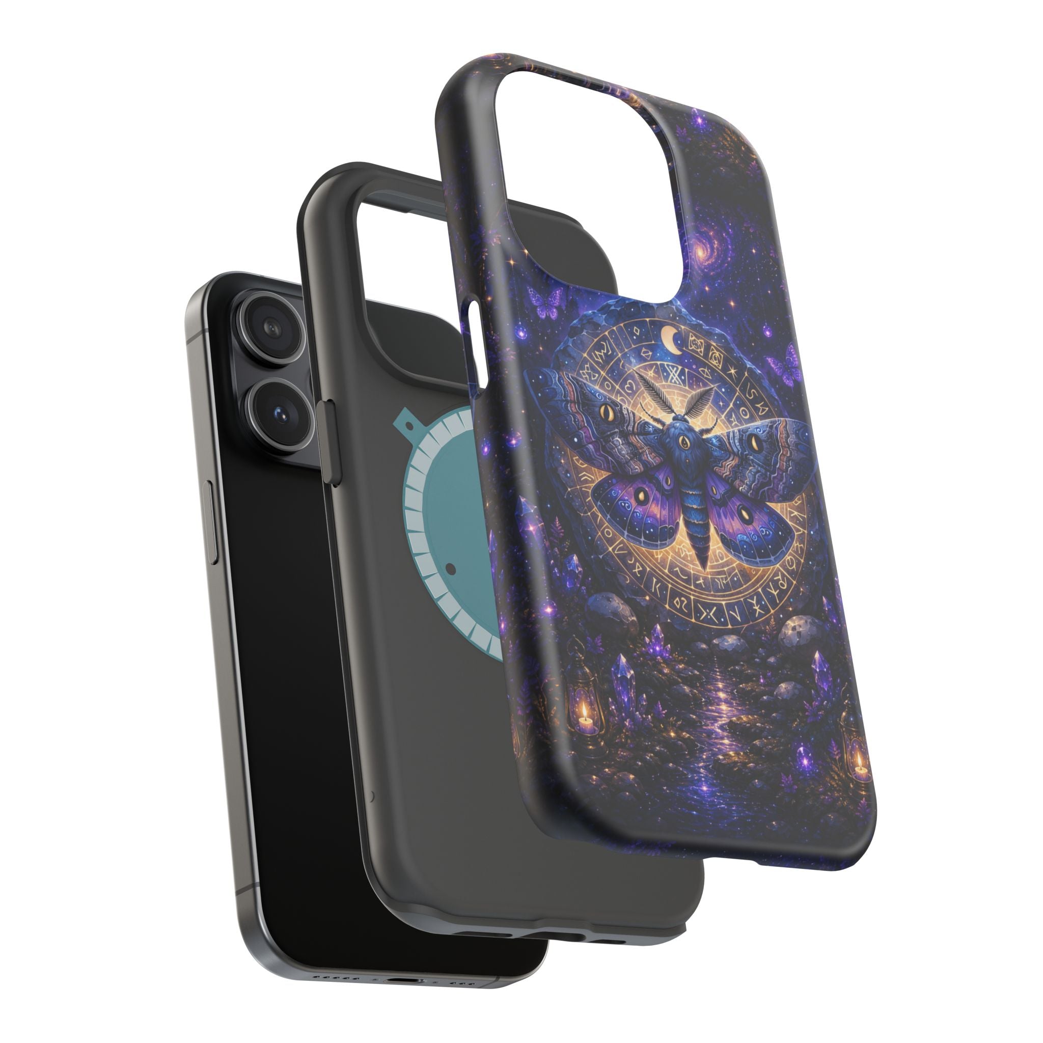 Astrological Moth Phone Case – Celestial MagSafe-Compatible Cover