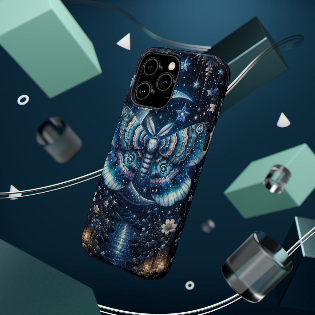 Mystic Moth Moon Phone Case – Night Sky MagSafe-Compatible Cover