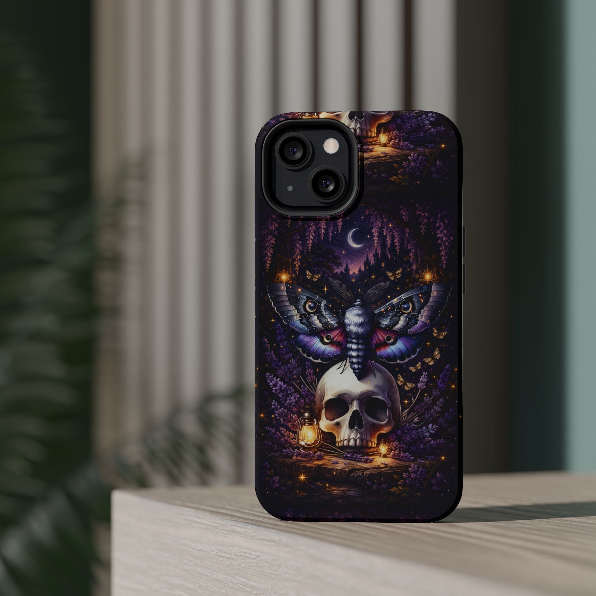 Moth & Skull Phone Case – Dark Mystical MagSafe-Compatible Cover