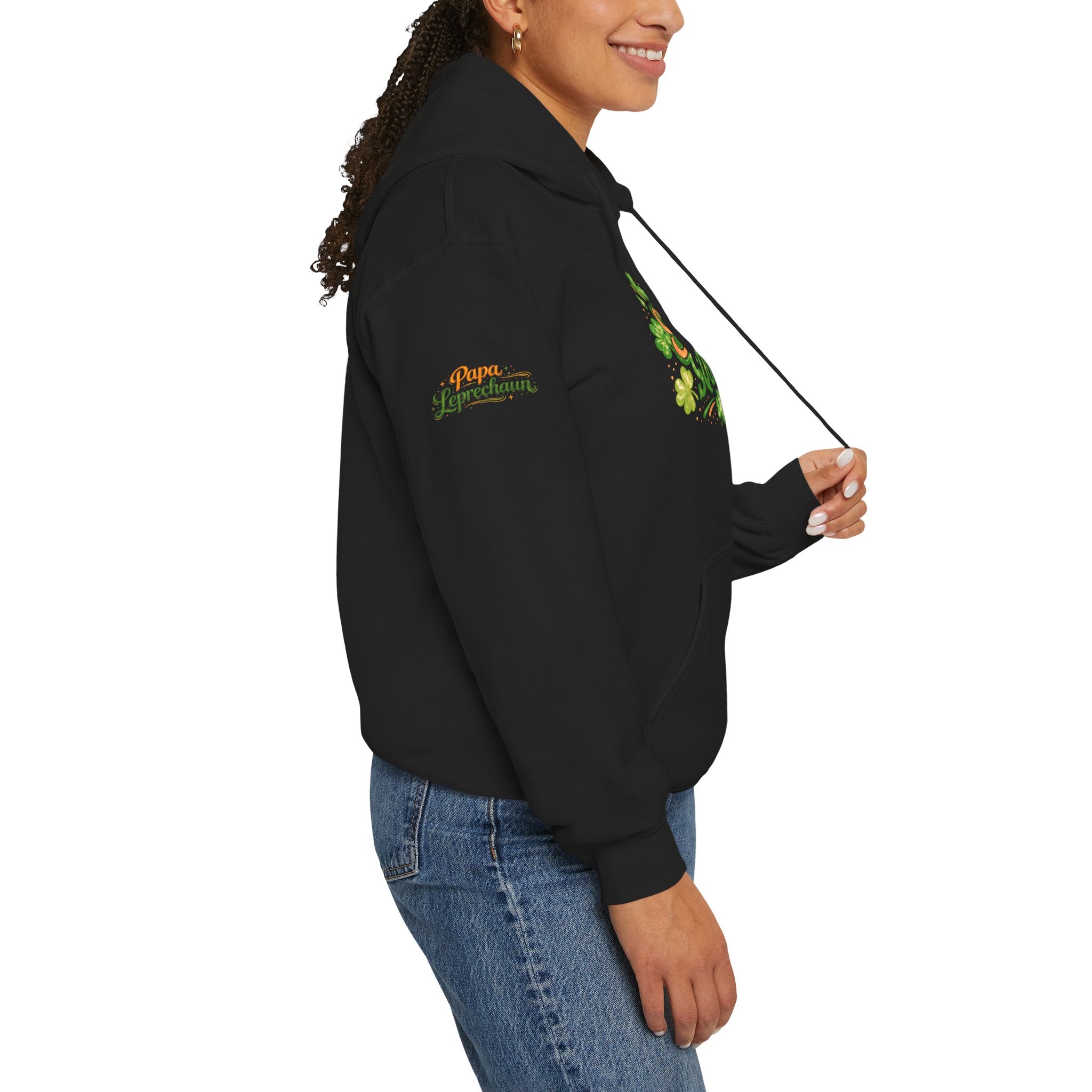 Papa Leprechaun Shamrock Squad Hoodie — St. Patrick’s Day Green Clover Sweatshirt