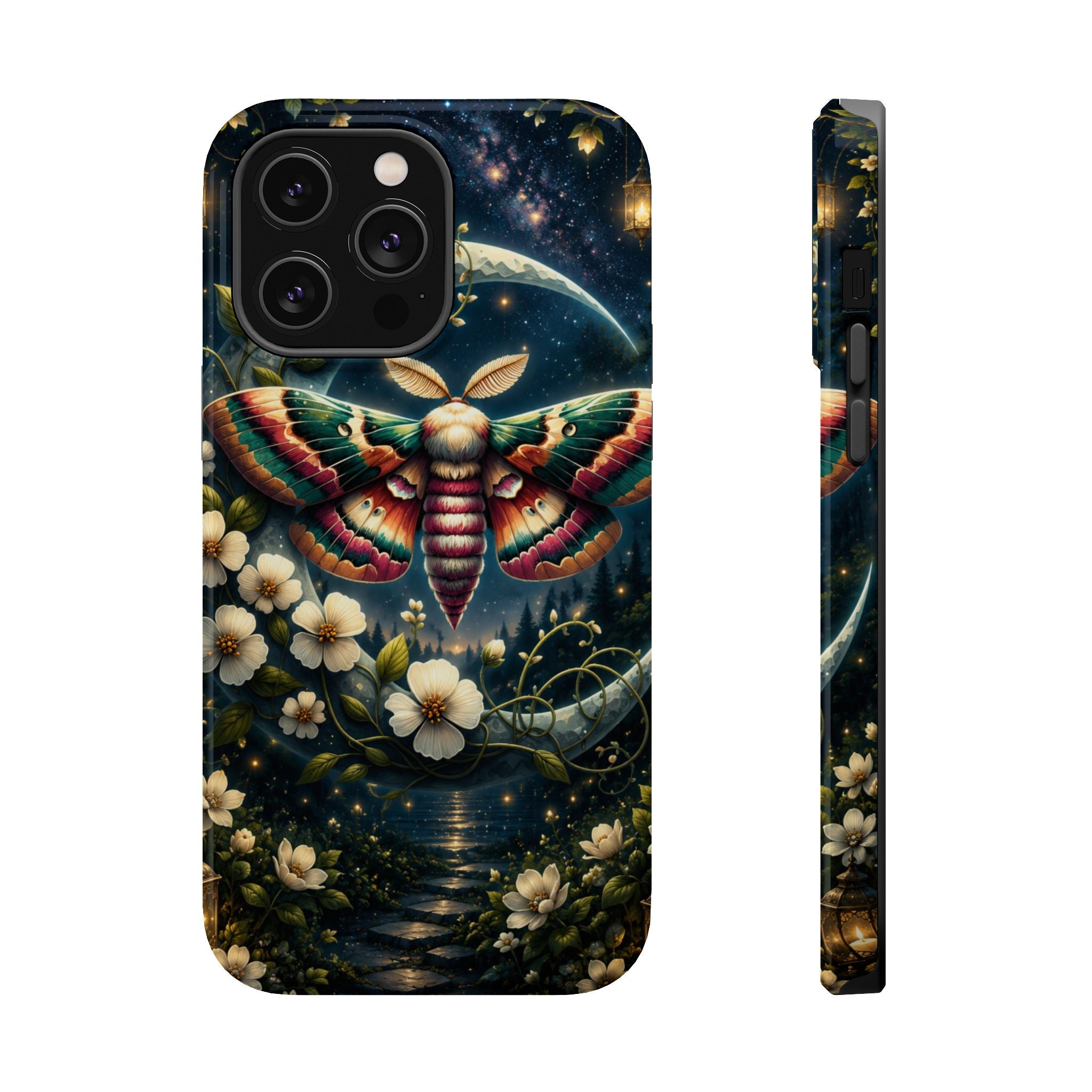 Mystic Moth Floral Nightscape Phone Case – MagSafe Cover