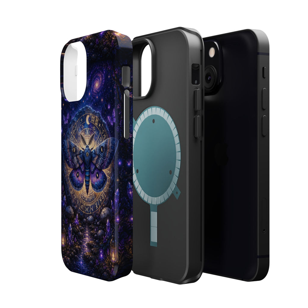 Astrological Moth Phone Case – Celestial MagSafe-Compatible Cover