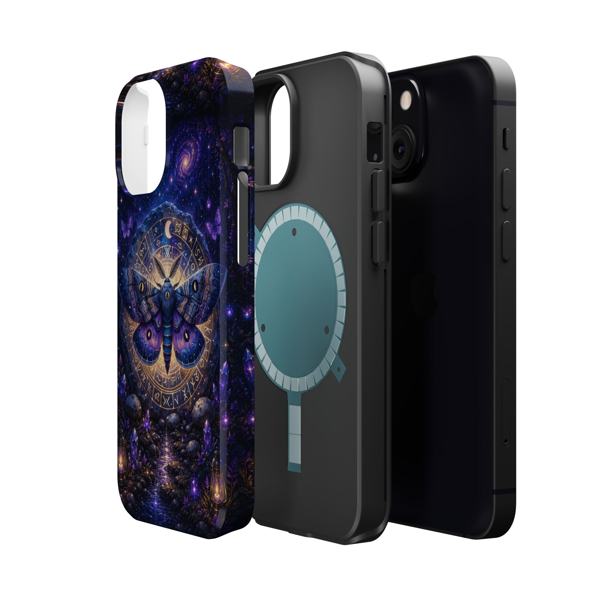 Astrological Moth Phone Case – Celestial MagSafe-Compatible Cover