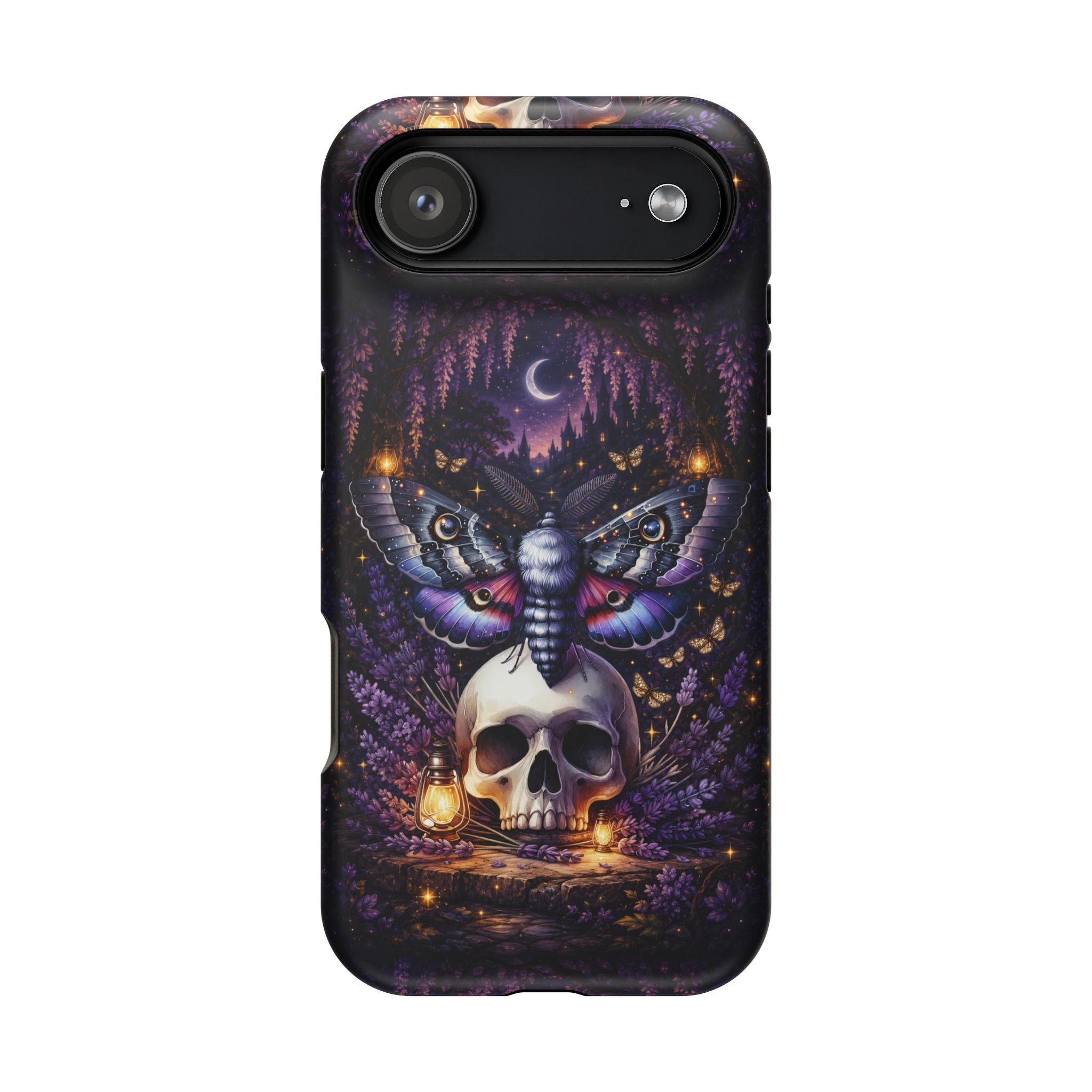 Moth & Skull Phone Case – Dark Mystical MagSafe-Compatible Cover