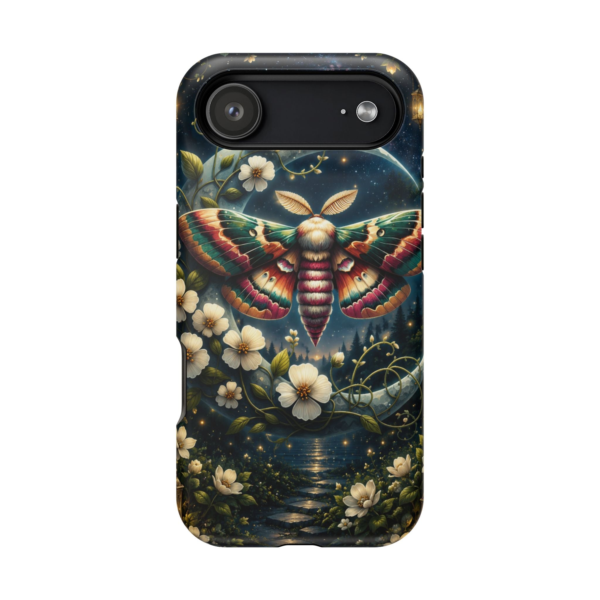 Mystic Moth Floral Nightscape Phone Case – MagSafe Cover
