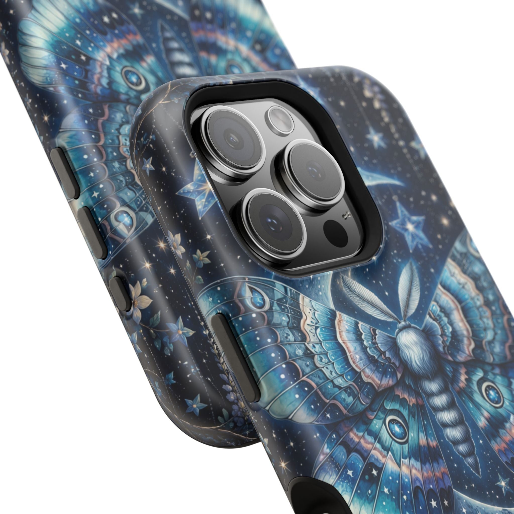 Mystic Moth Moon Phone Case – Night Sky MagSafe-Compatible Cover