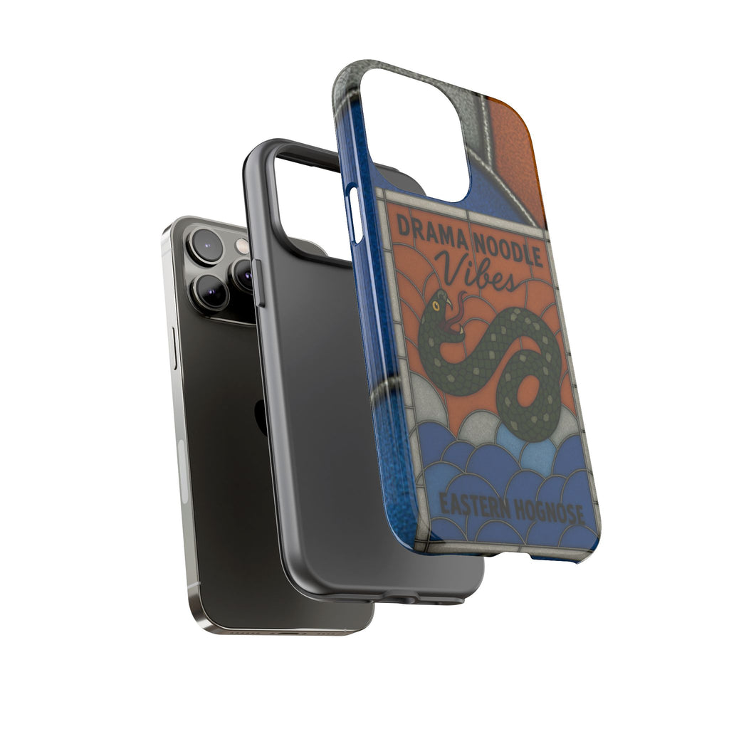Stained Glass Snake Phone Case – Vibrant Drama Noodle Aesthetic Cover
