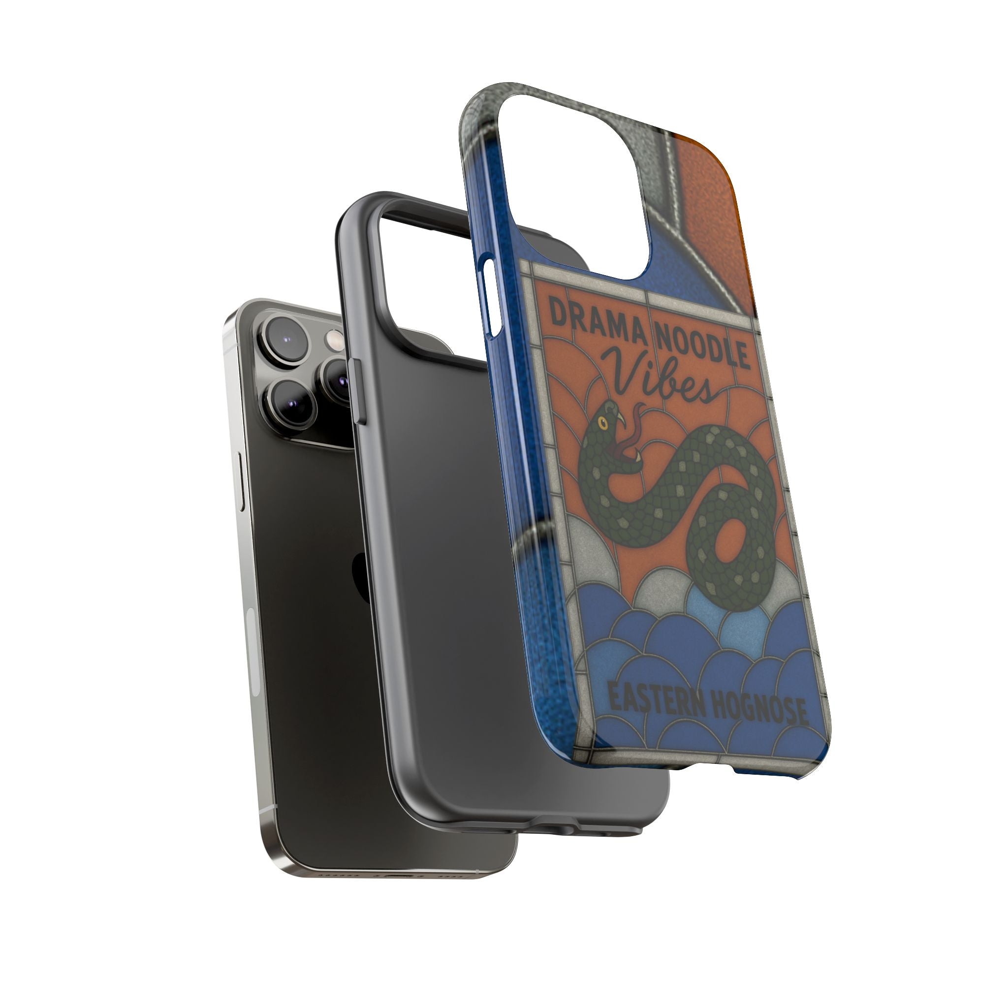 Stained Glass Snake Phone Case – Vibrant Drama Noodle Aesthetic Cover
