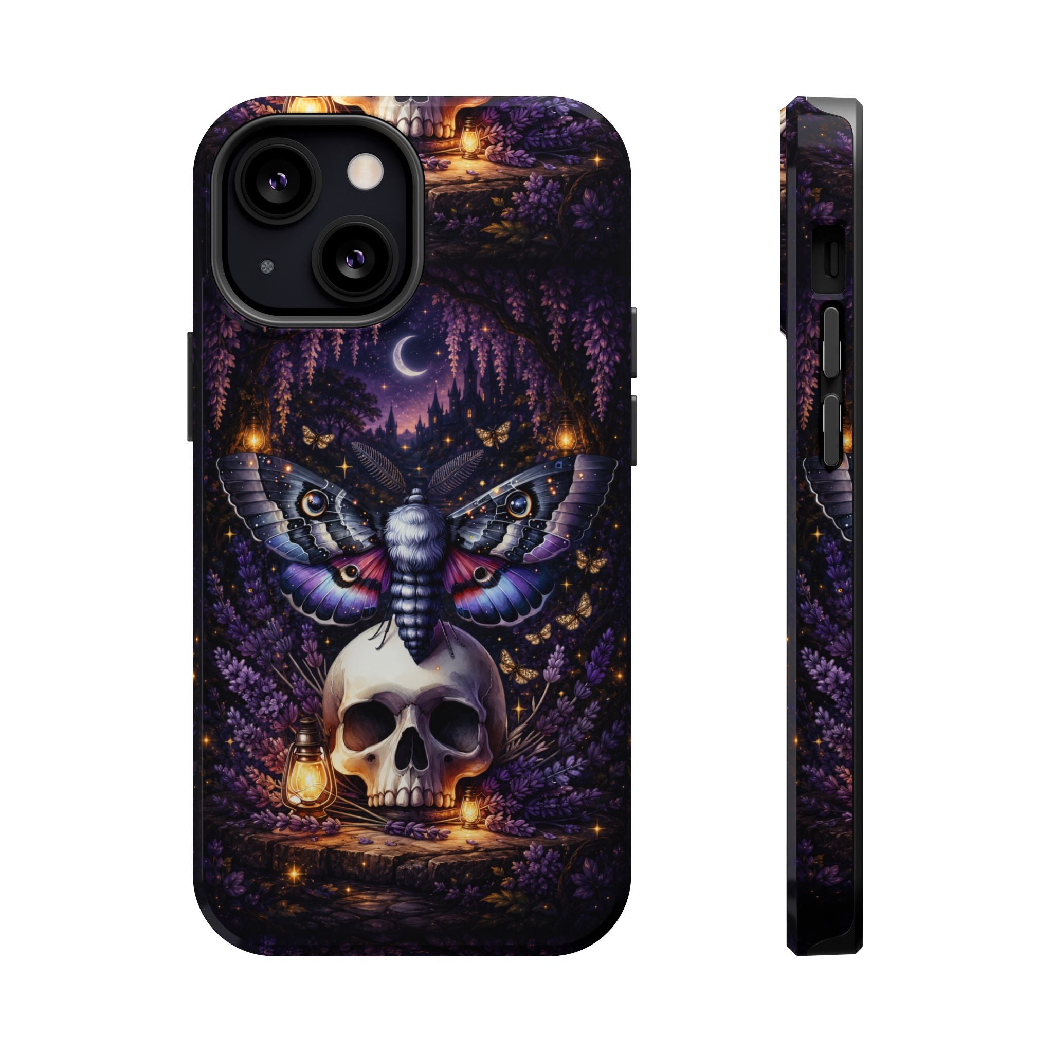 Moth & Skull Phone Case – Dark Mystical MagSafe-Compatible Cover