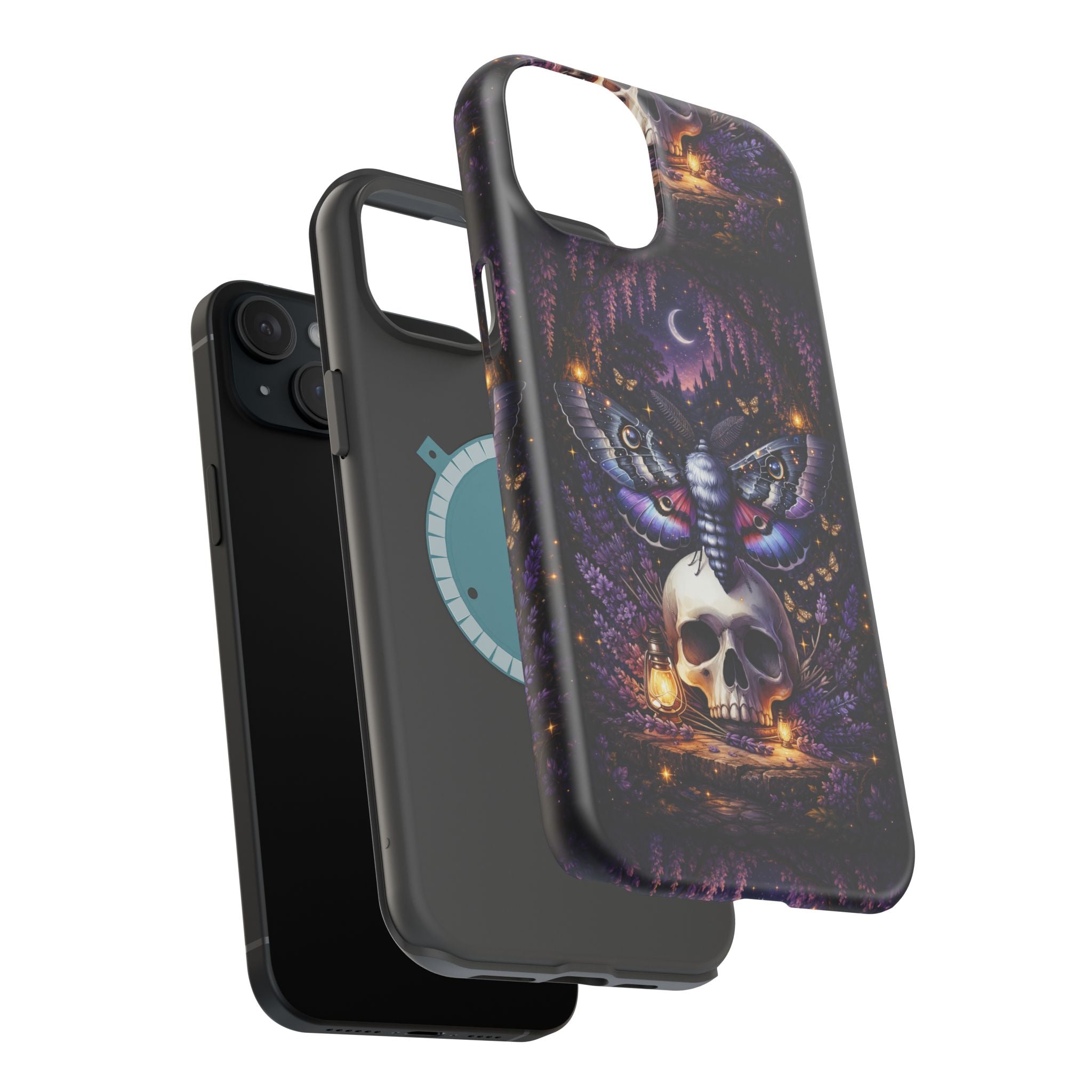Moth & Skull Phone Case – Dark Mystical MagSafe-Compatible Cover