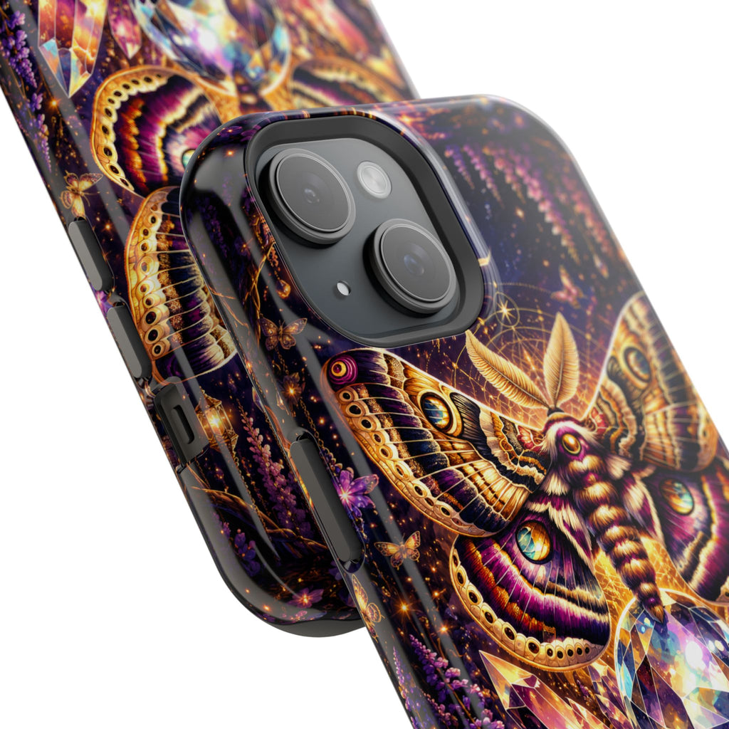 Mystic Moth Crystal Phone Case – Jewel-Toned MagSafe-Compatible Cover