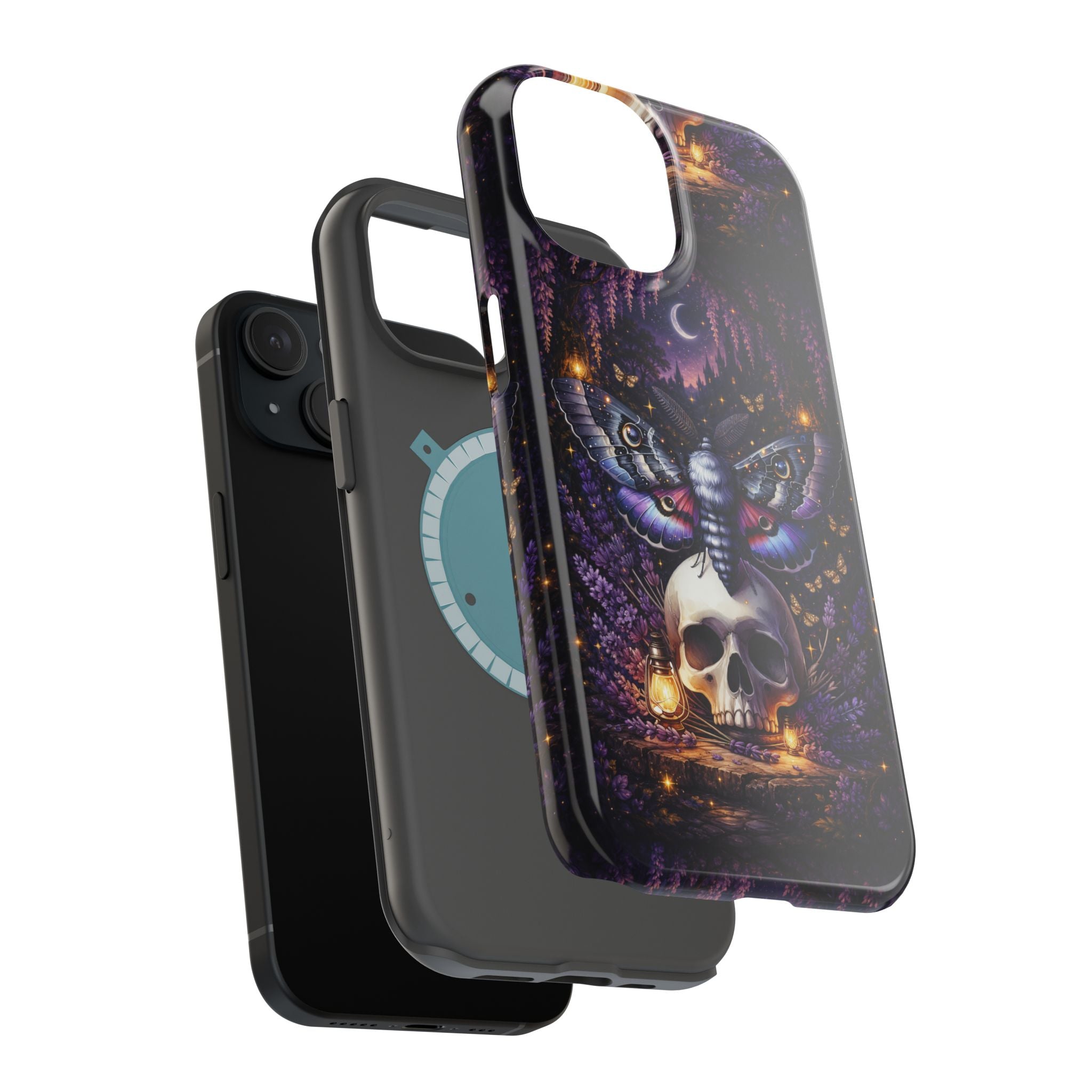 Moth & Skull Phone Case – Dark Mystical MagSafe-Compatible Cover