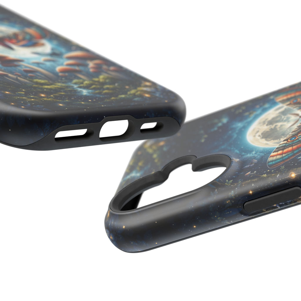 Mystic Moth Moon Phone Case – Whimsical MagSafe-Compatible Cover