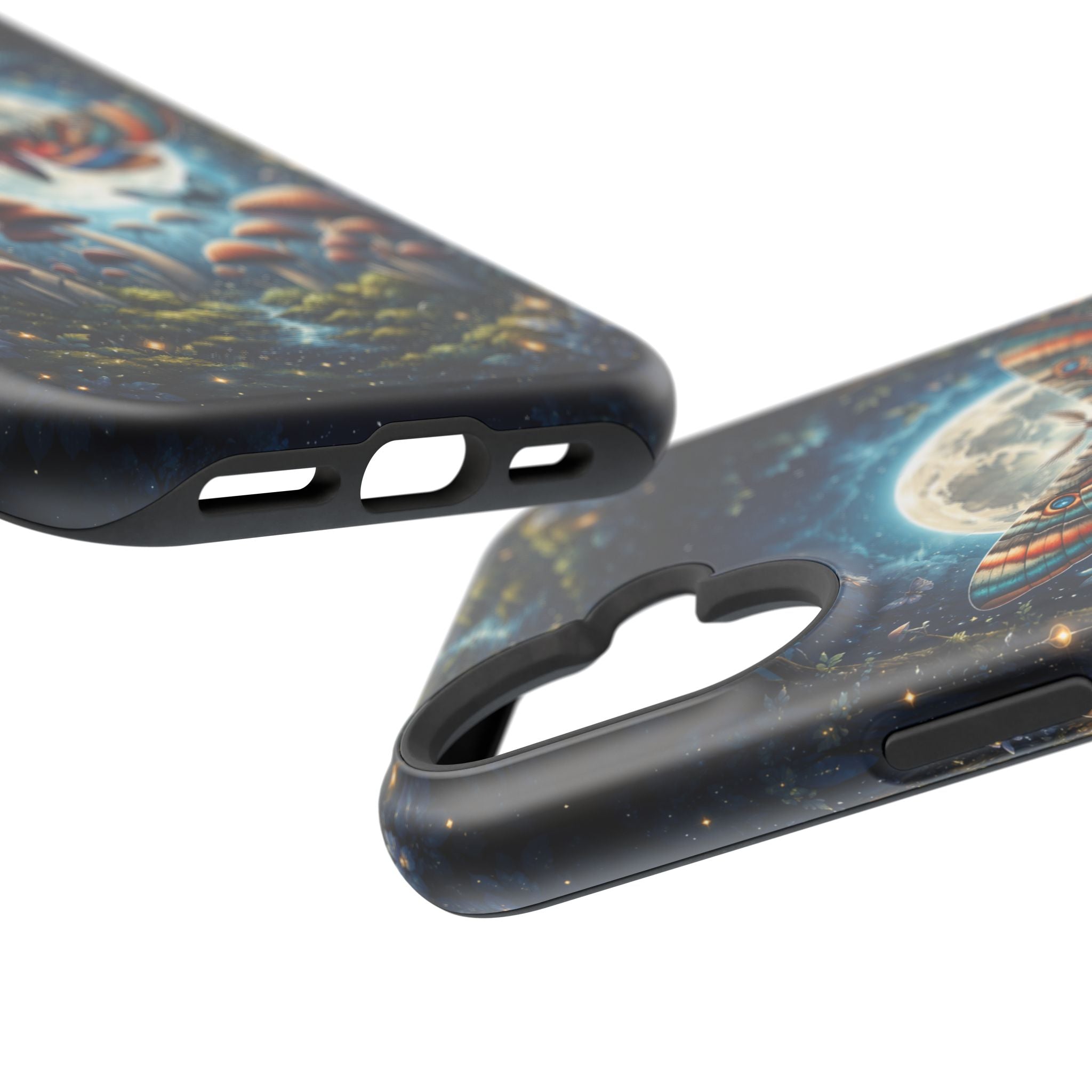 Mystic Moth Moon Phone Case – Whimsical MagSafe-Compatible Cover