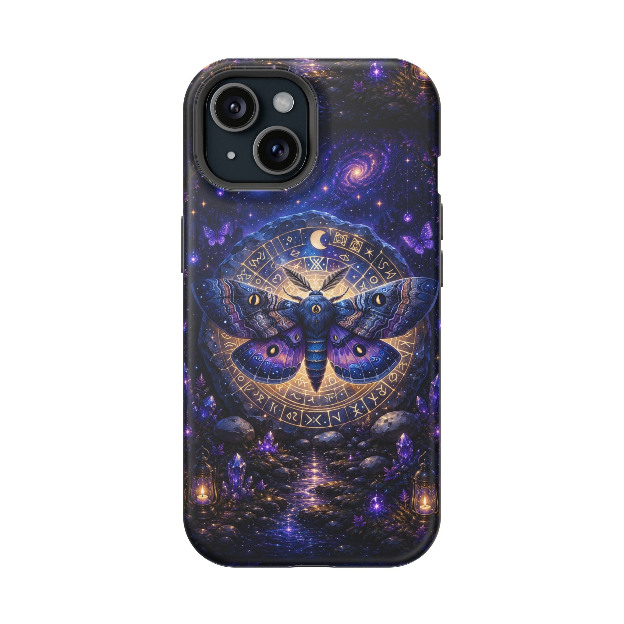 Astrological Moth Phone Case – Celestial MagSafe-Compatible Cover