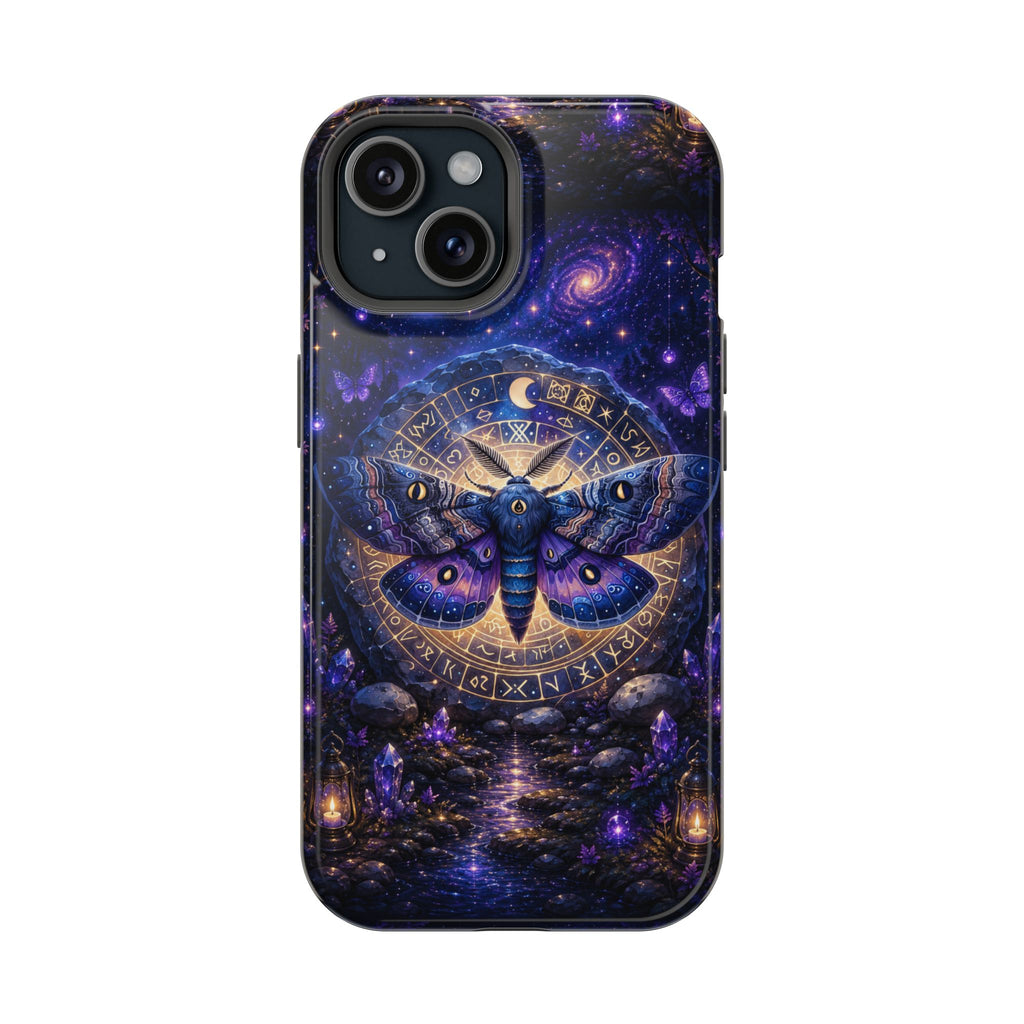 Astrological Moth Phone Case – Celestial MagSafe-Compatible Cover