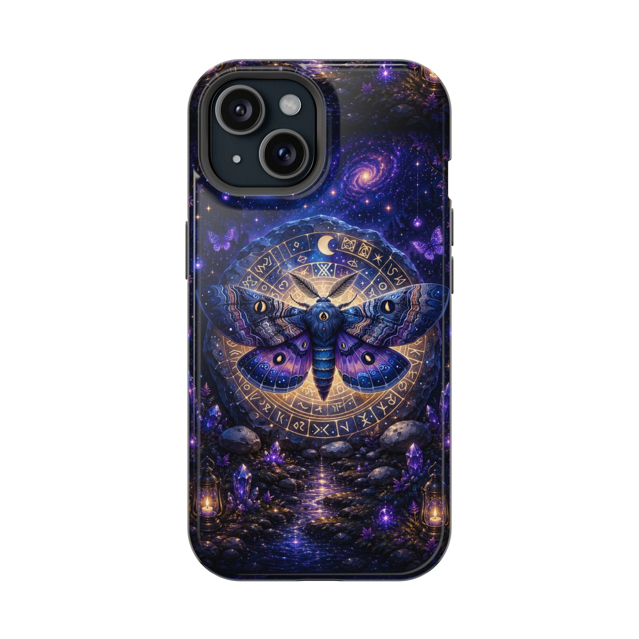 Astrological Moth Phone Case – Celestial MagSafe-Compatible Cover