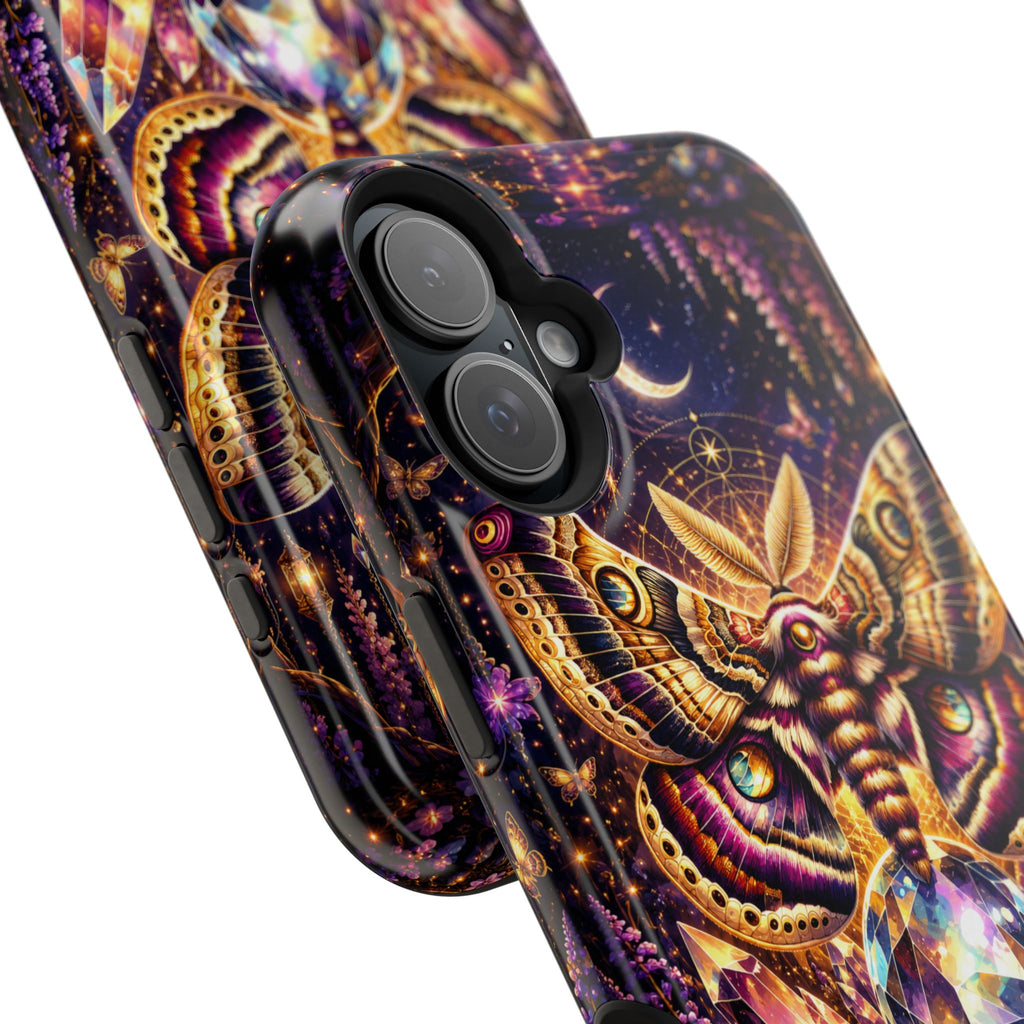 Mystic Moth Crystal Phone Case – Jewel-Toned MagSafe-Compatible Cover