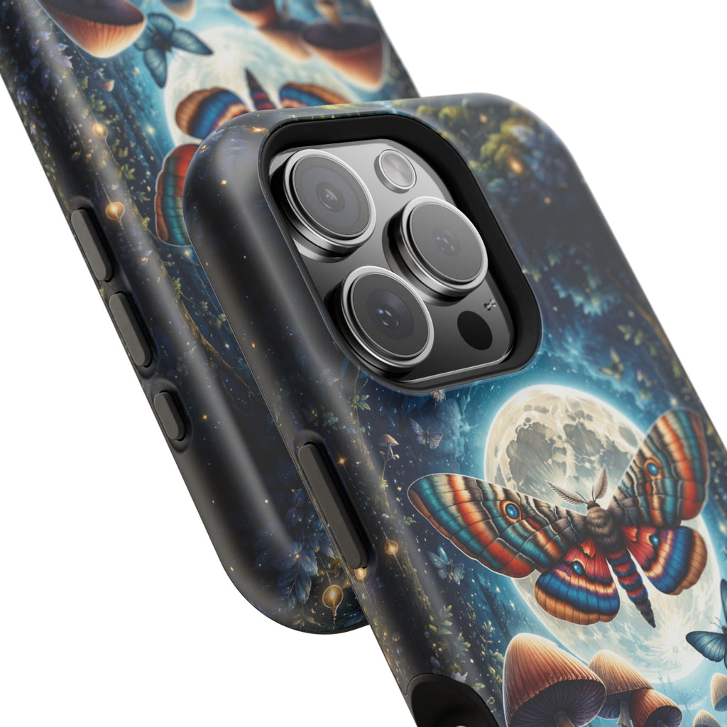 Mystic Moth Moon Phone Case – Whimsical MagSafe-Compatible Cover
