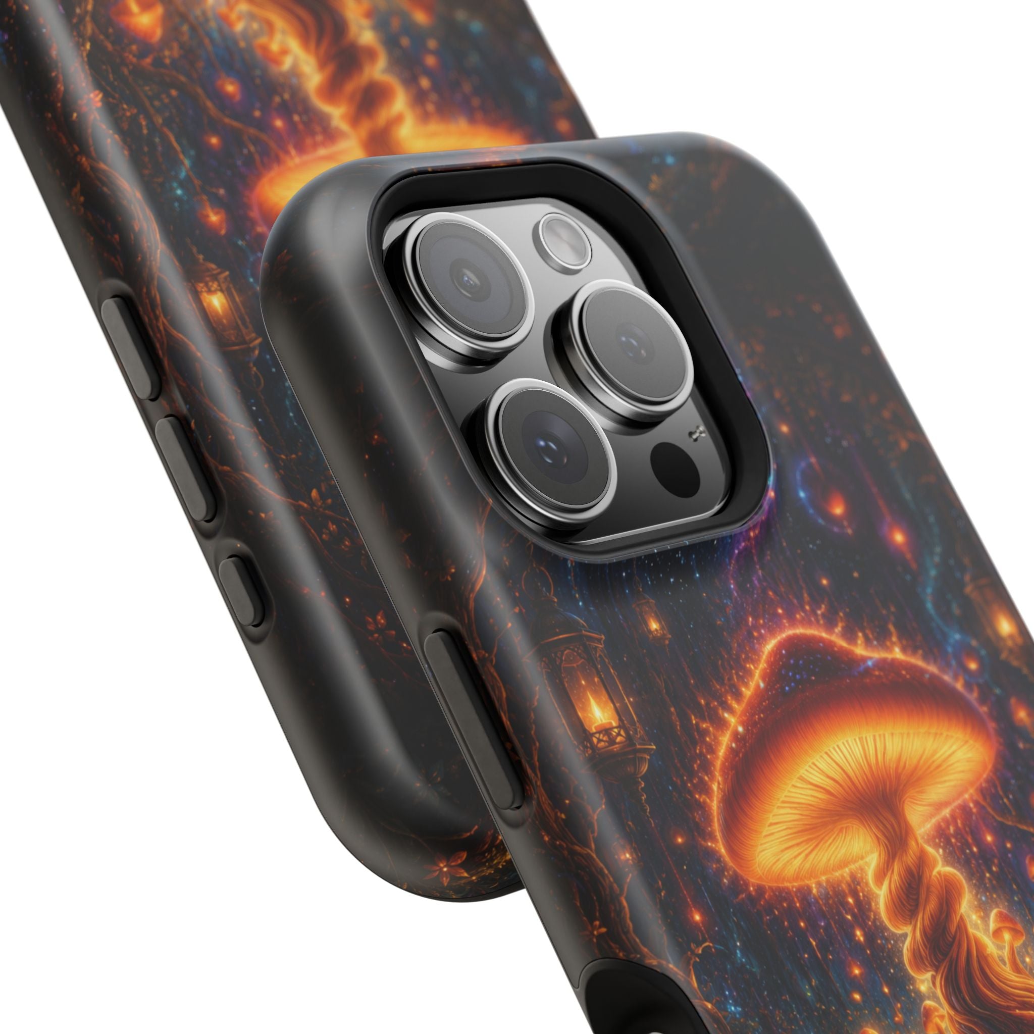 Psychedelic Glowing Mushroom Phone Case – MagSafe Galaxy Art Cover