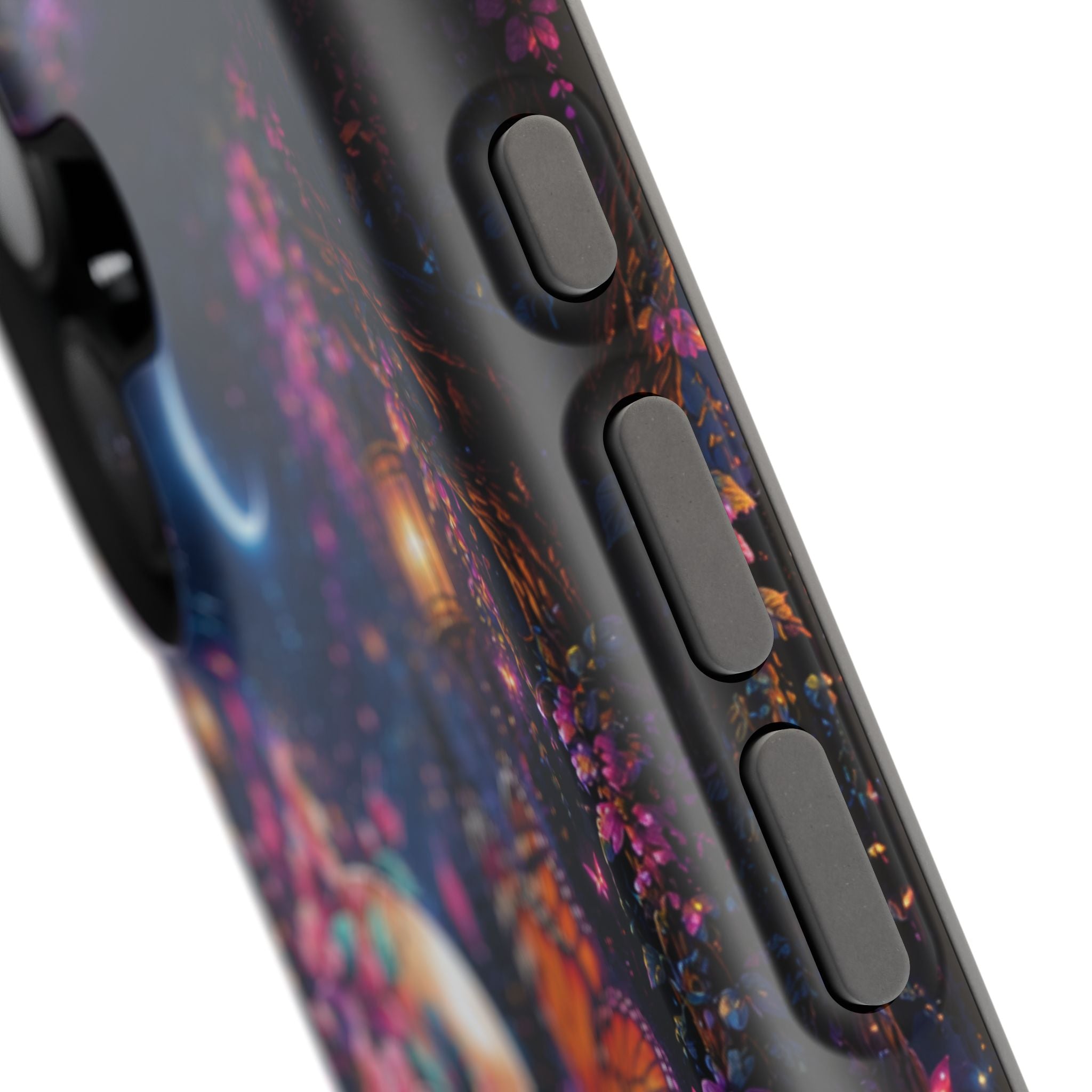 Skull & Cherry Blossom Phone Case – Floral Gothic MagSafe Cover