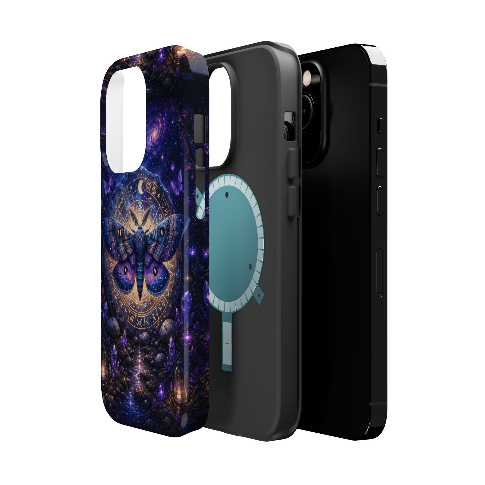 Astrological Moth Phone Case – Celestial MagSafe-Compatible Cover