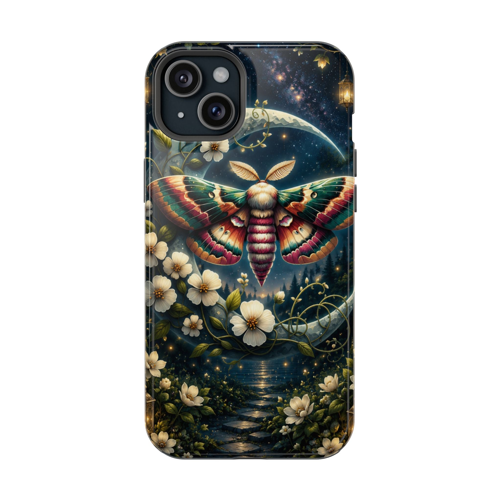 Mystic Moth Floral Nightscape Phone Case – MagSafe Cover