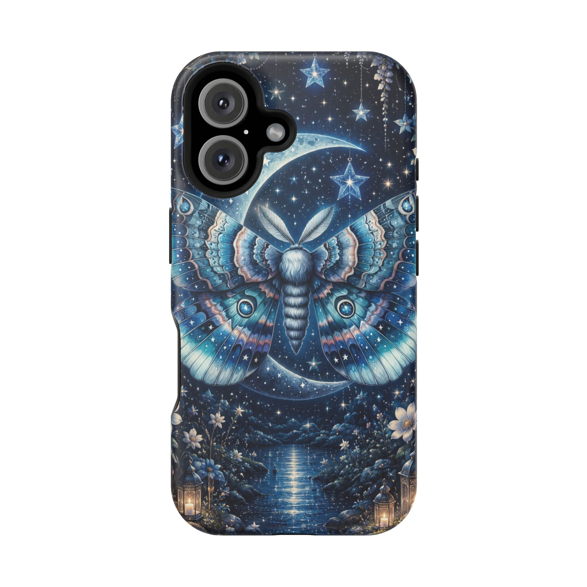 Mystic Moth Moon Phone Case – Night Sky MagSafe-Compatible Cover