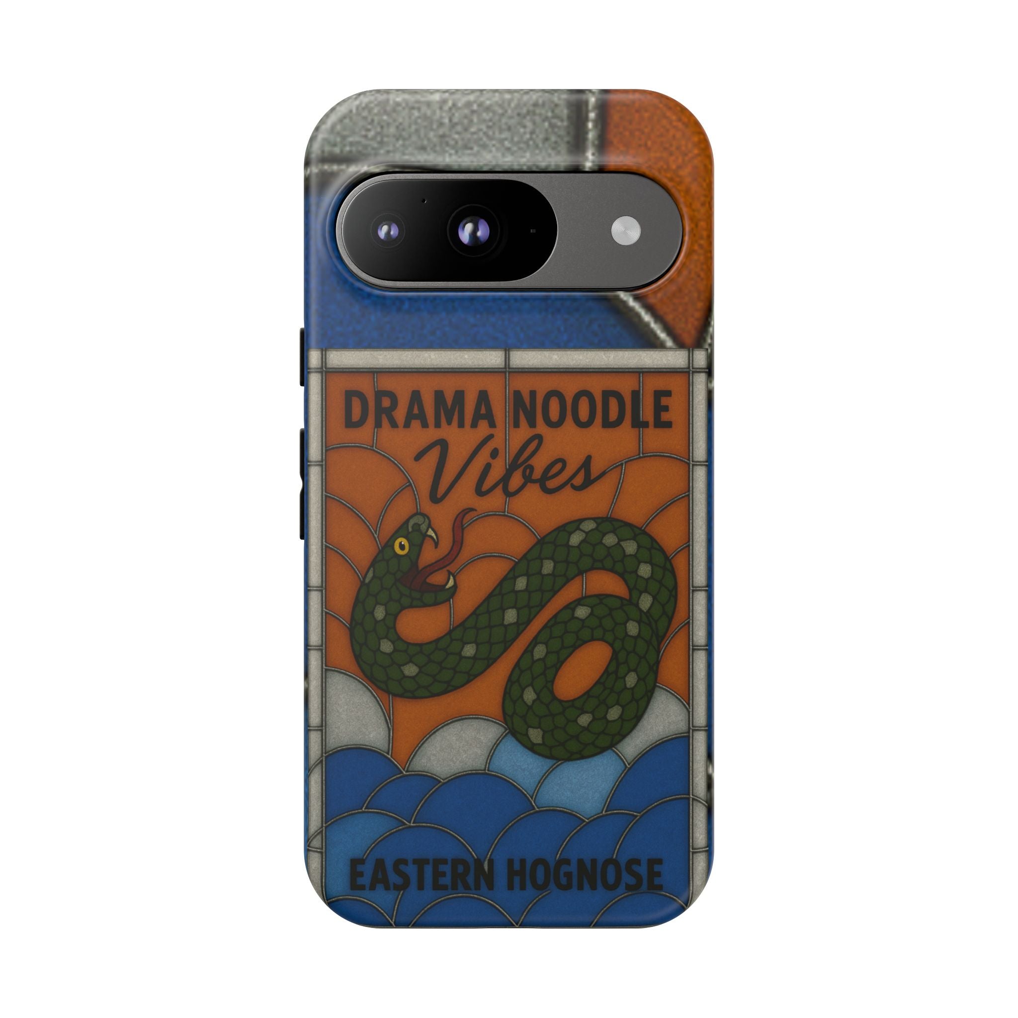 Stained Glass Snake Phone Case – Vibrant Drama Noodle Aesthetic Cover