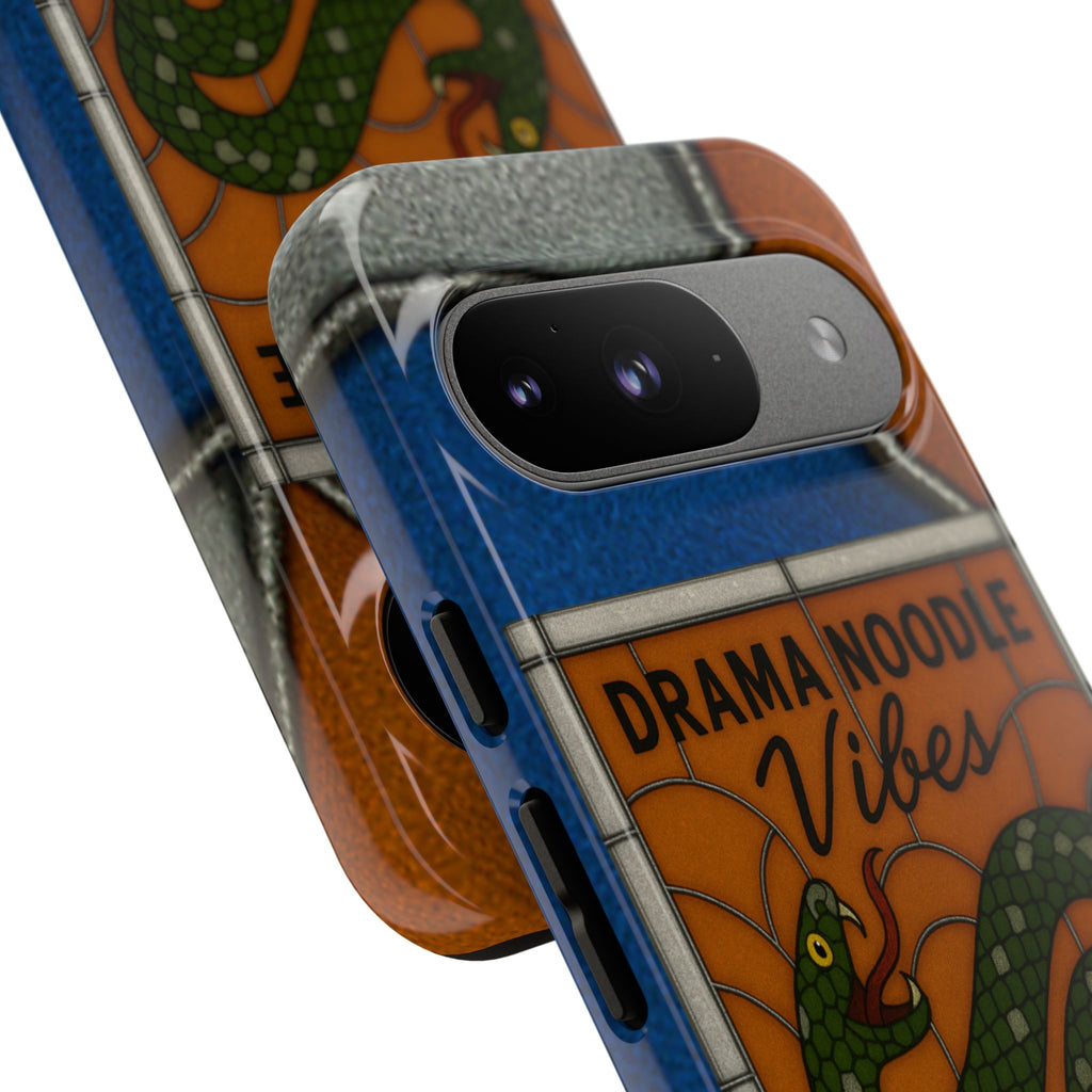 Stained Glass Snake Phone Case – Vibrant Drama Noodle Aesthetic Cover