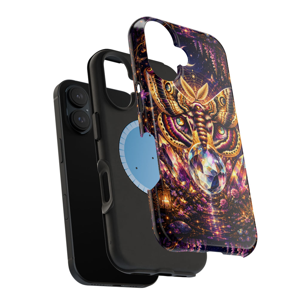 Mystic Moth Crystal Phone Case – Jewel-Toned MagSafe-Compatible Cover