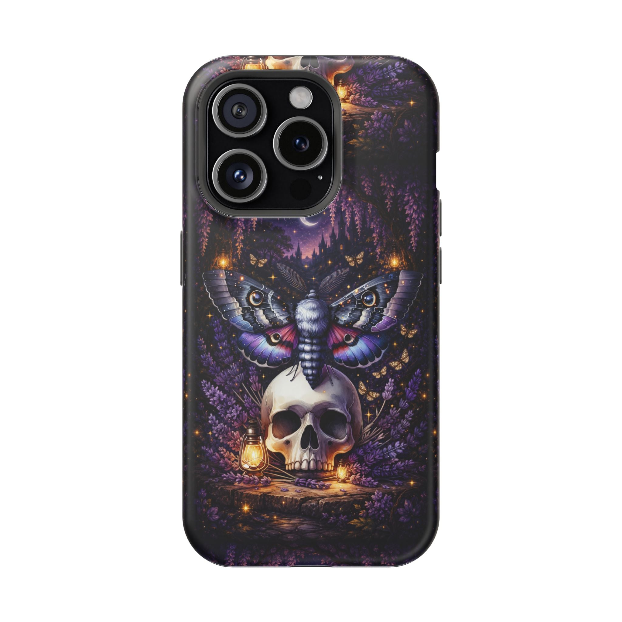 Moth & Skull Phone Case – Dark Mystical MagSafe-Compatible Cover