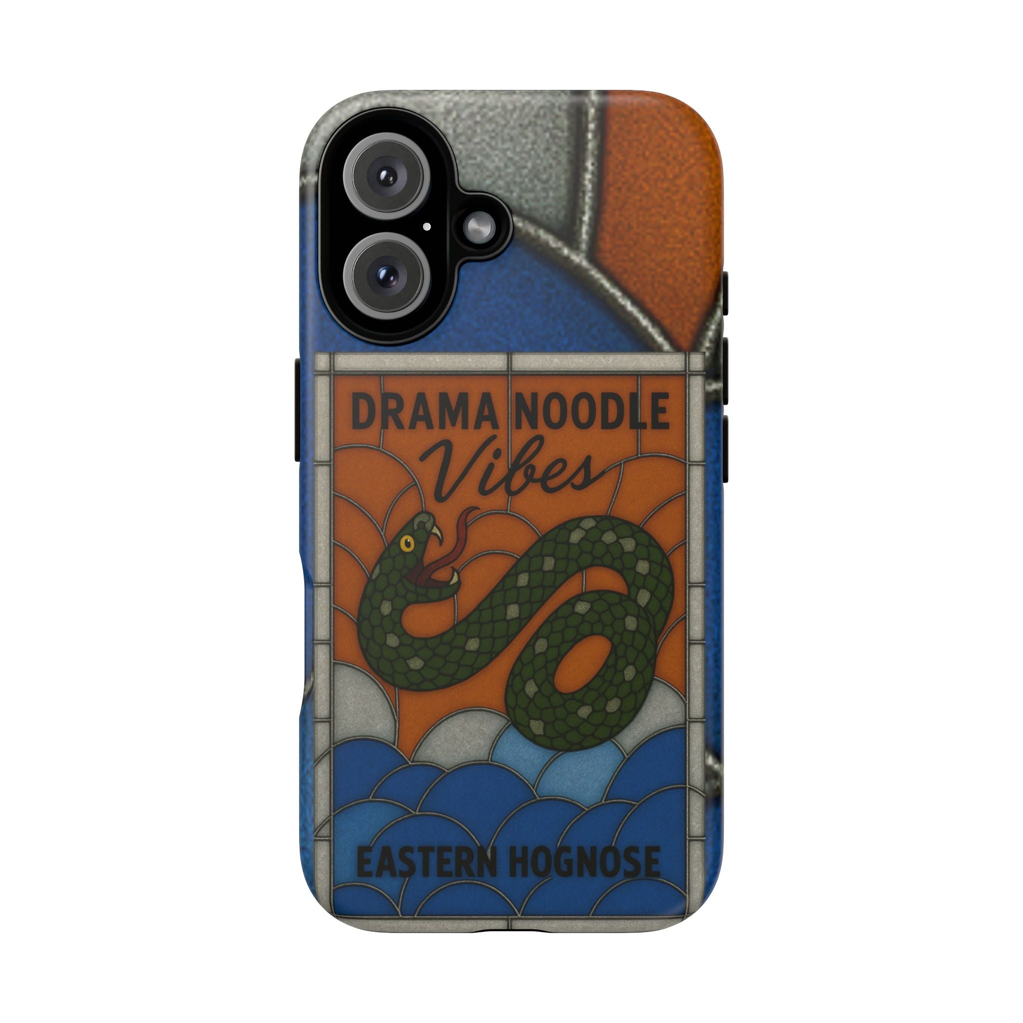 Stained Glass Snake Phone Case – Vibrant Drama Noodle Aesthetic Cover