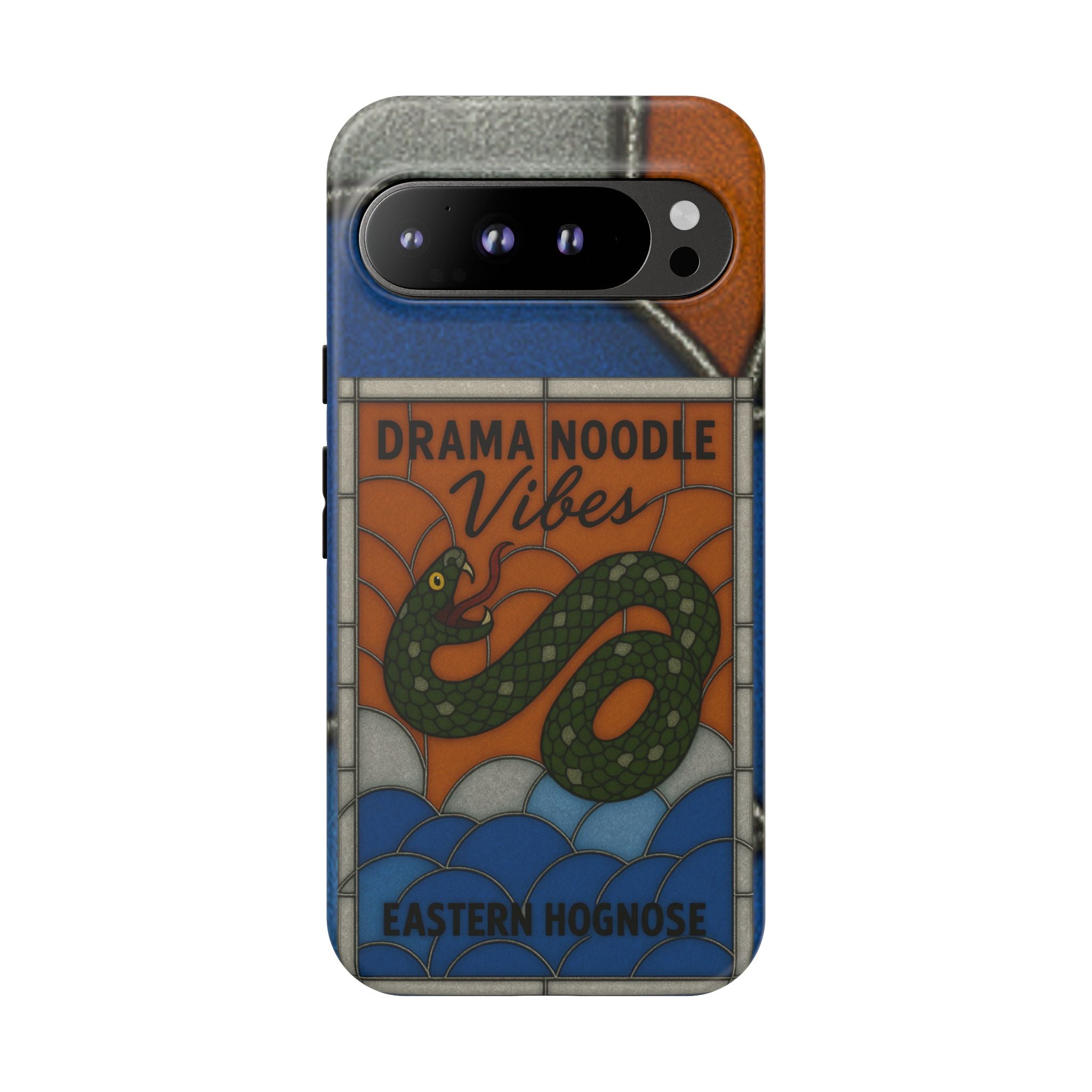 Stained Glass Snake Phone Case – Vibrant Drama Noodle Aesthetic Cover