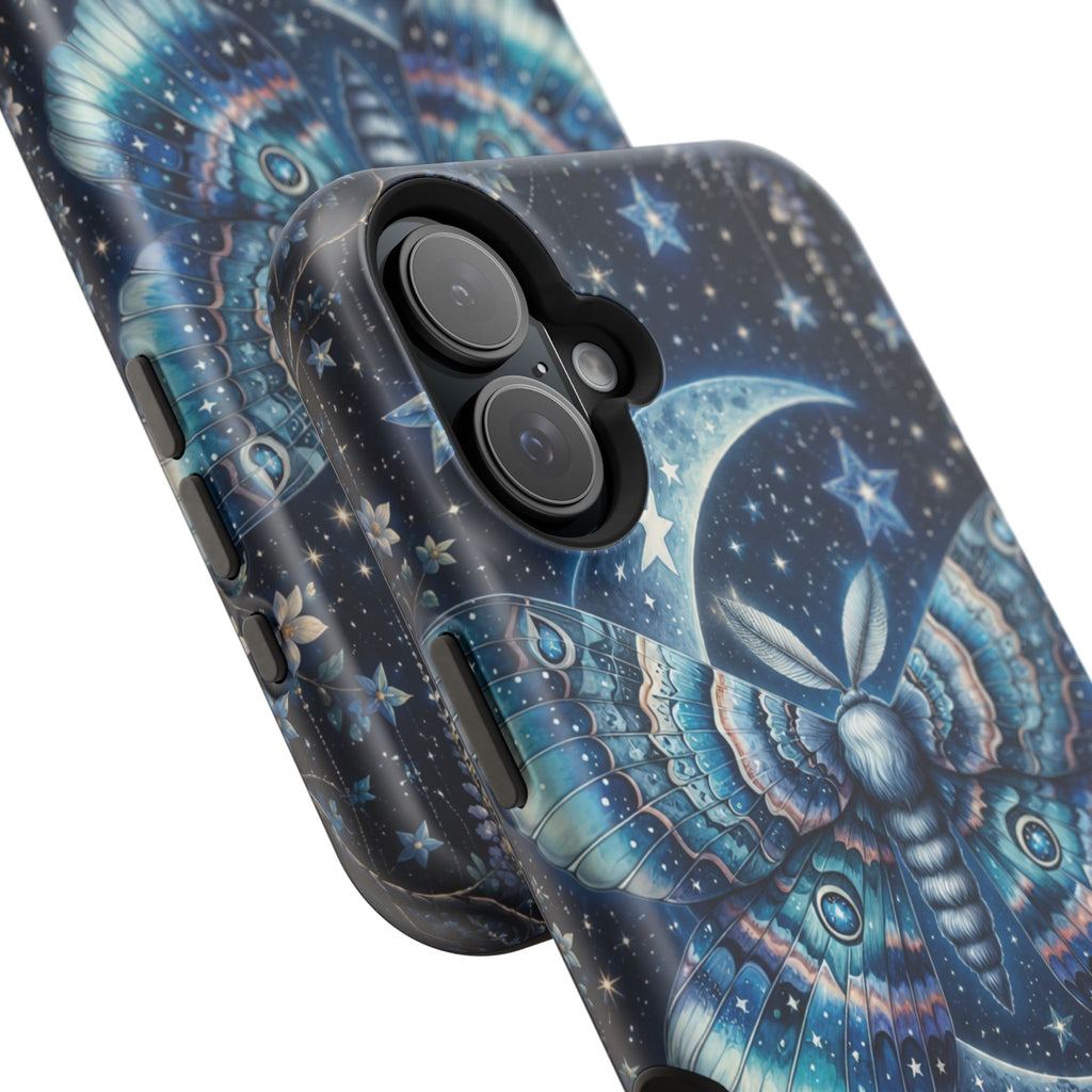 Mystic Moth Moon Phone Case – Night Sky MagSafe-Compatible Cover