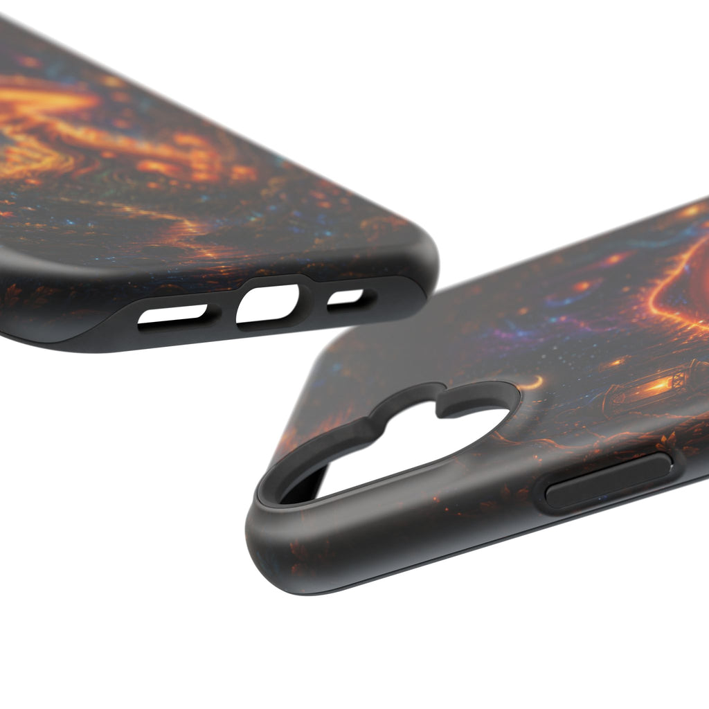 Psychedelic Glowing Mushroom Phone Case – MagSafe Galaxy Art Cover