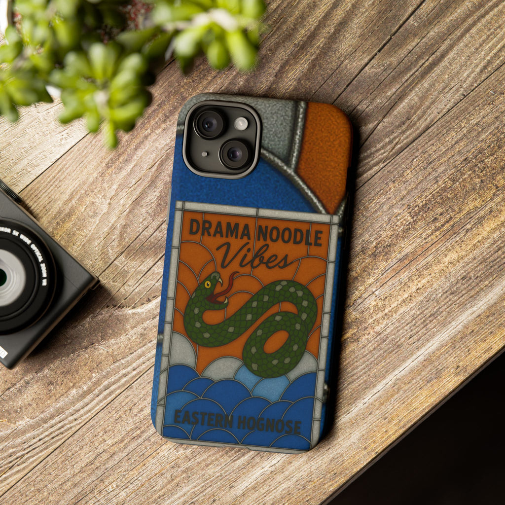Stained Glass Snake Phone Case – Vibrant Drama Noodle Aesthetic Cover