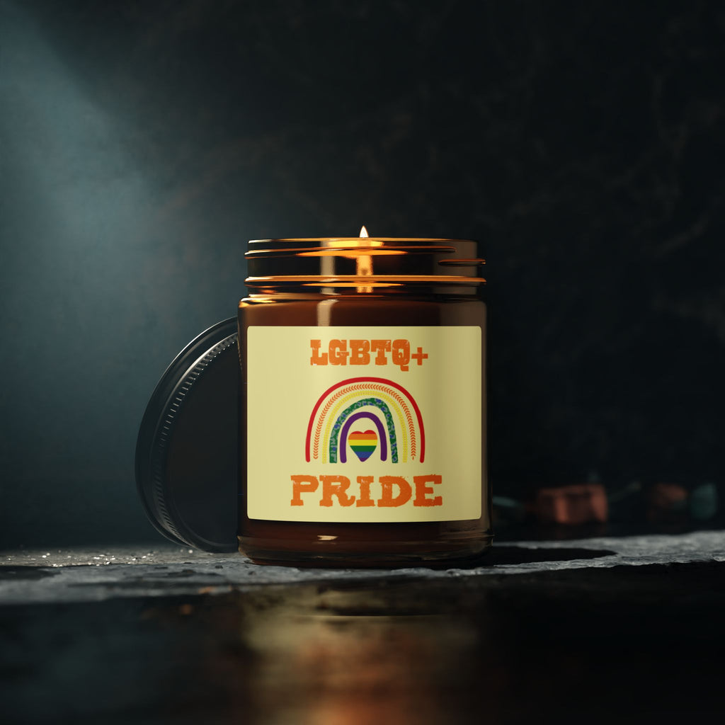 LGBTQ Pride Scented Soy Candle, Pride Month Celebration Gift From Daughter Son, Rainbow Pride Inclusive Statement Fathers Day Gift For Dad