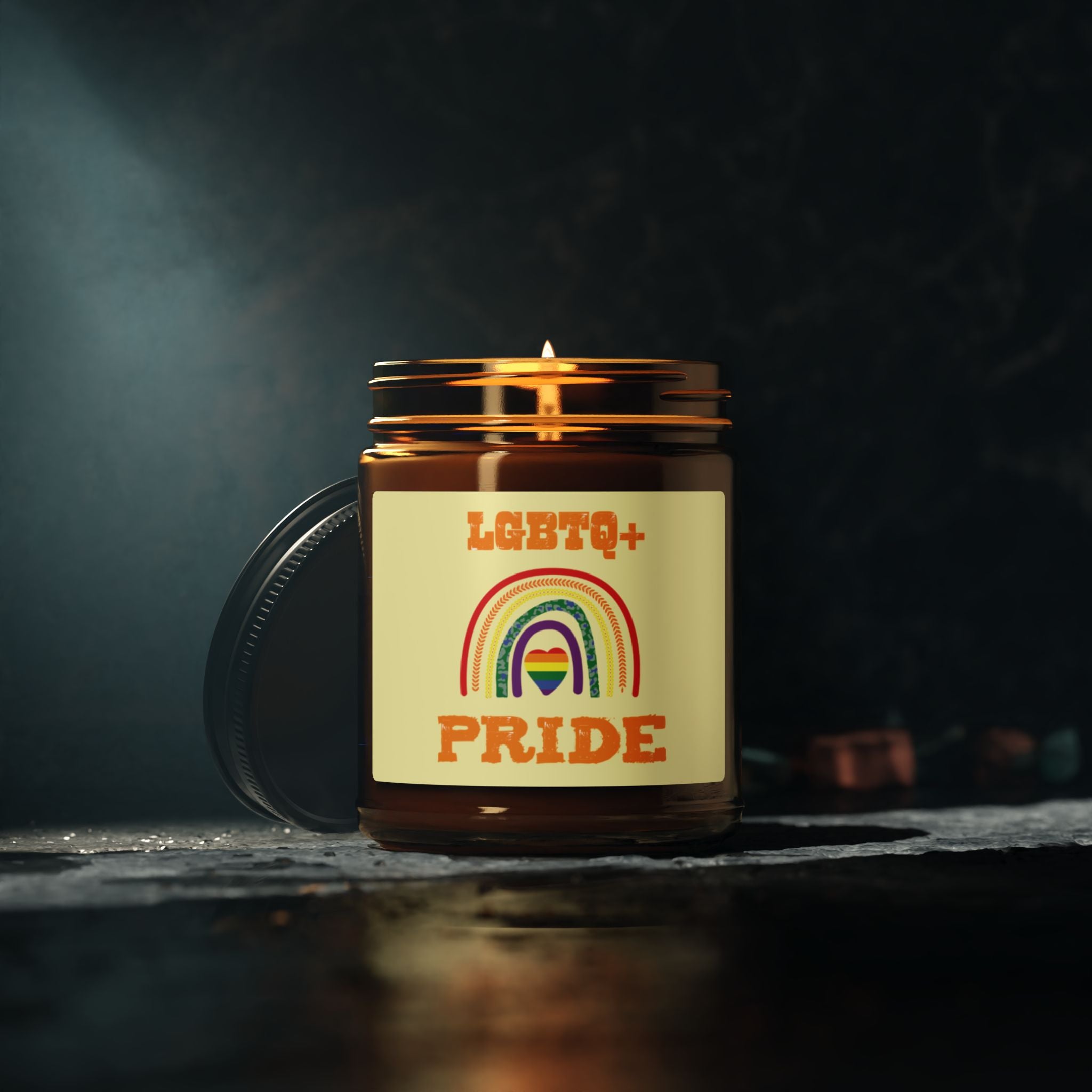LGBTQ Pride Scented Soy Candle, Pride Month Celebration Gift From Daughter Son, Rainbow Pride Inclusive Statement Fathers Day Gift For Dad