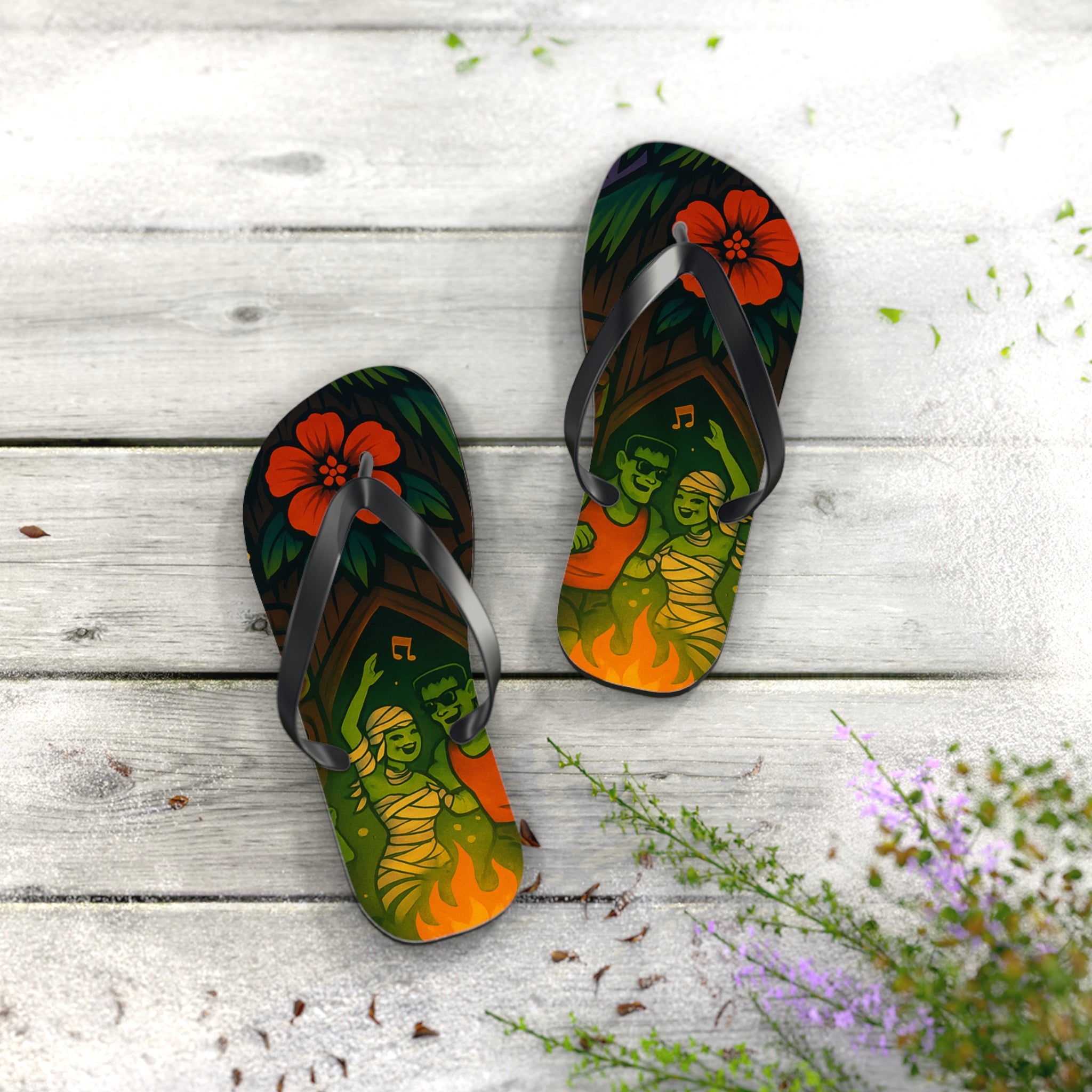 Nightlife Flip Flops for Halloween - Summerween Beach Days