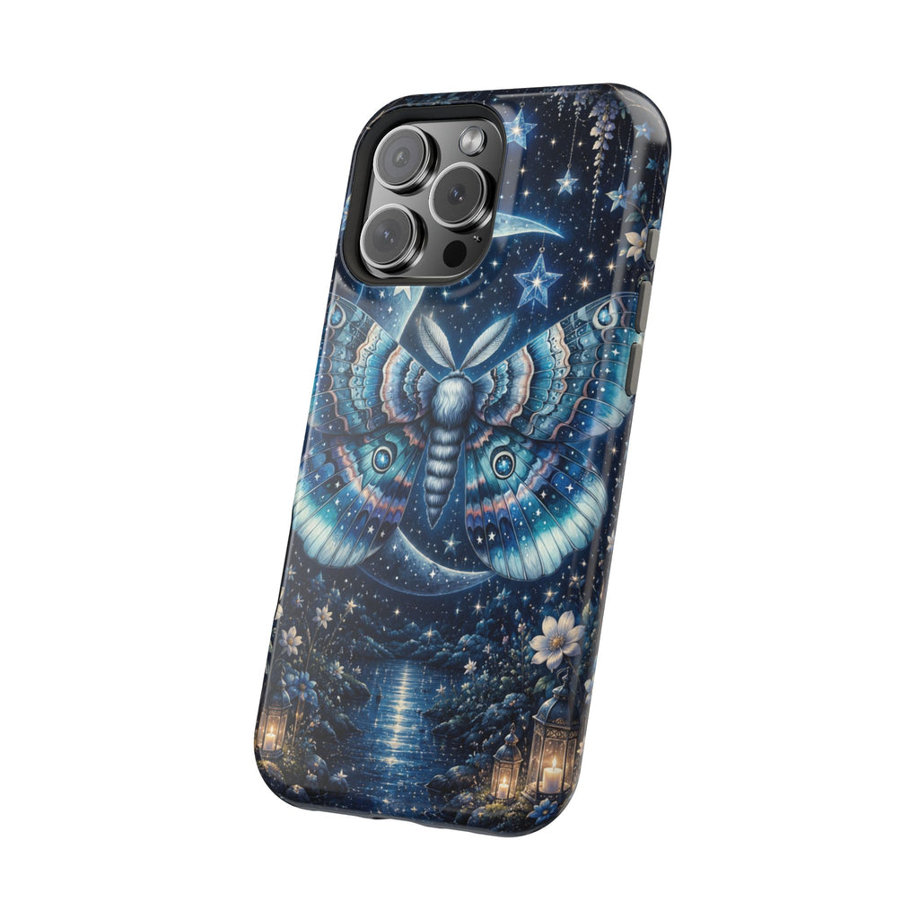Mystic Moth Moon Phone Case – Night Sky MagSafe-Compatible Cover