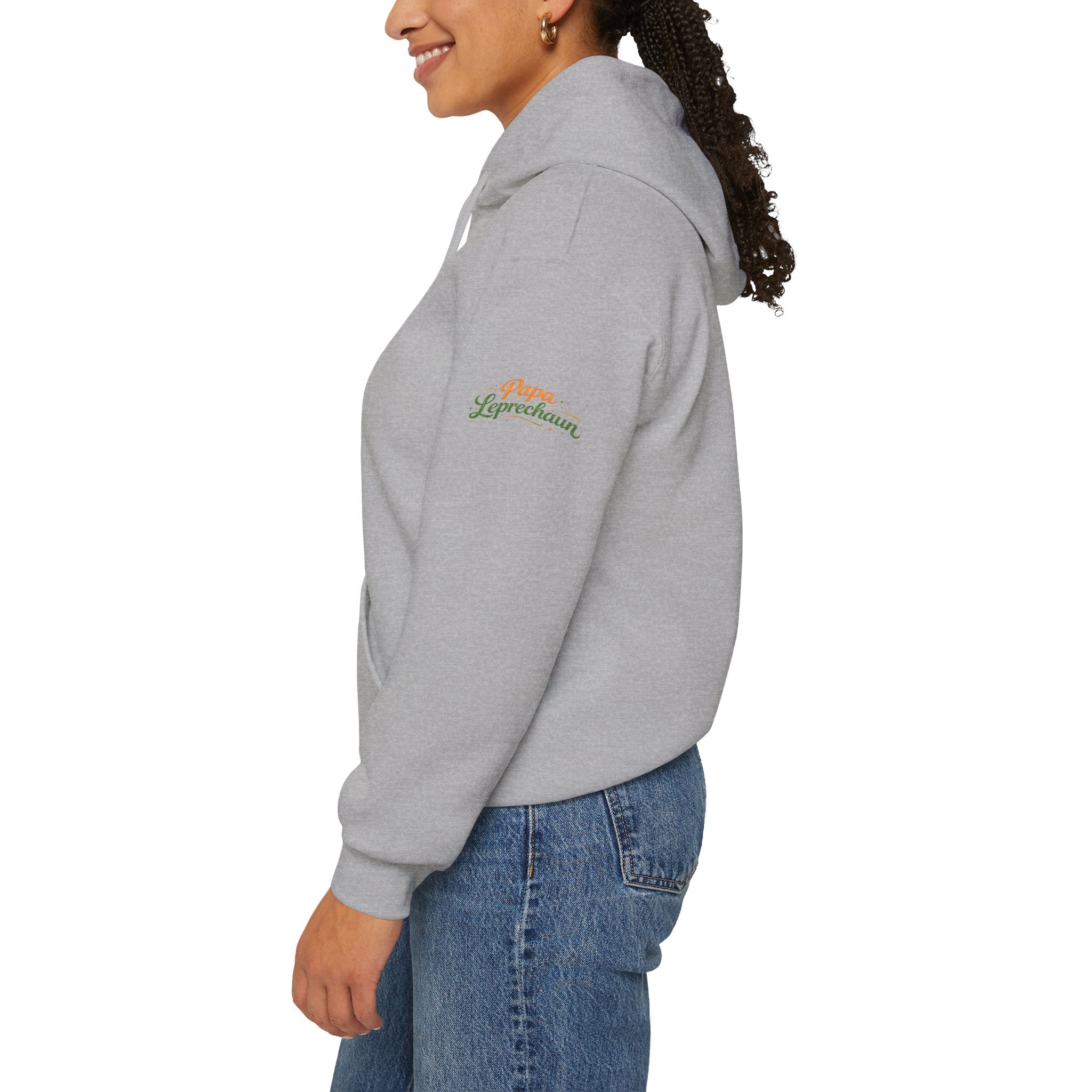 Papa Leprechaun Shamrock Squad Hoodie — St. Patrick’s Day Green Clover Sweatshirt