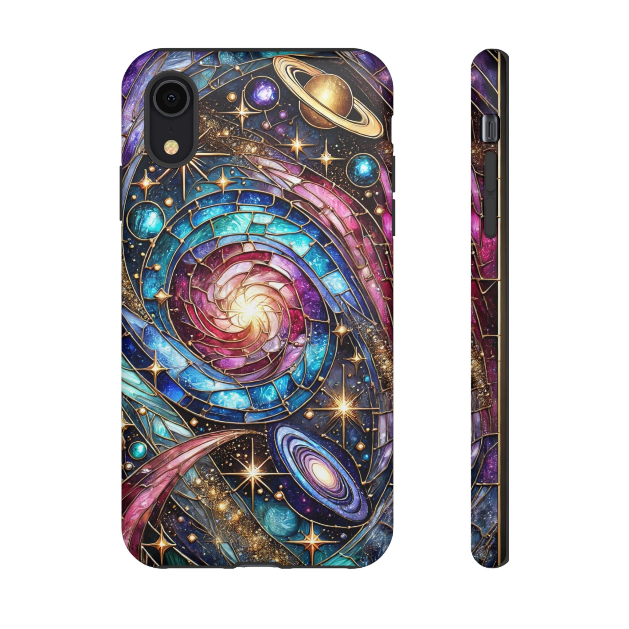 Stained Glass Celestial iPhone Case – Galaxy 3D Full-Wrap Protective Phone Cover