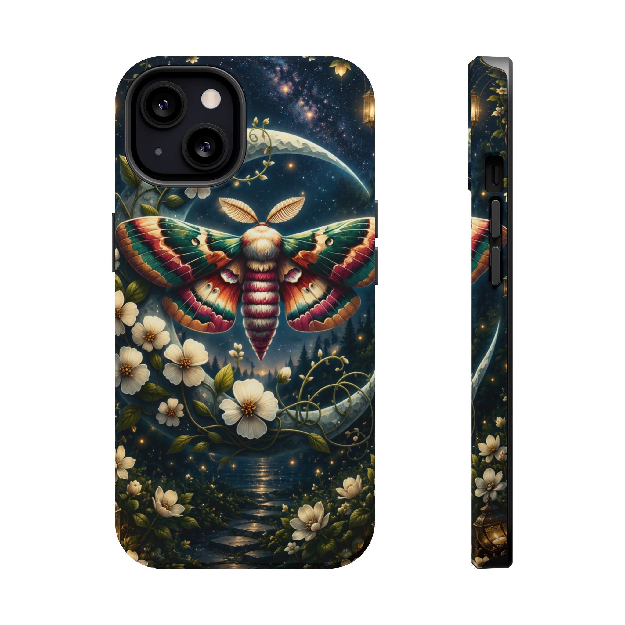Mystic Moth Floral Nightscape Phone Case – MagSafe Cover