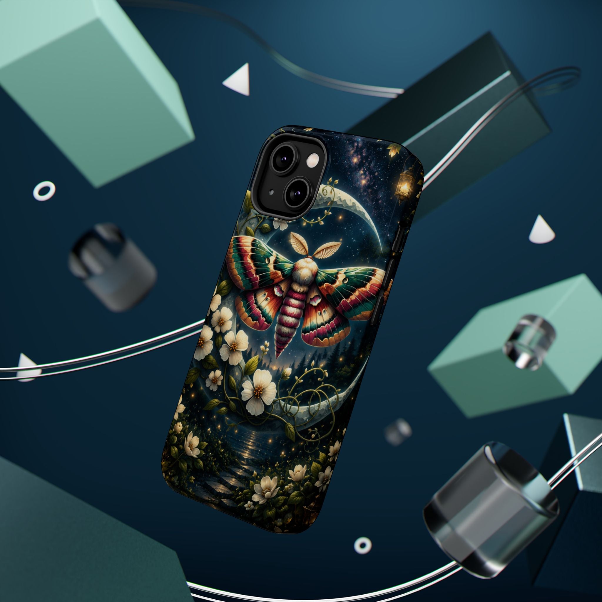 Mystic Moth Floral Nightscape Phone Case – MagSafe Cover