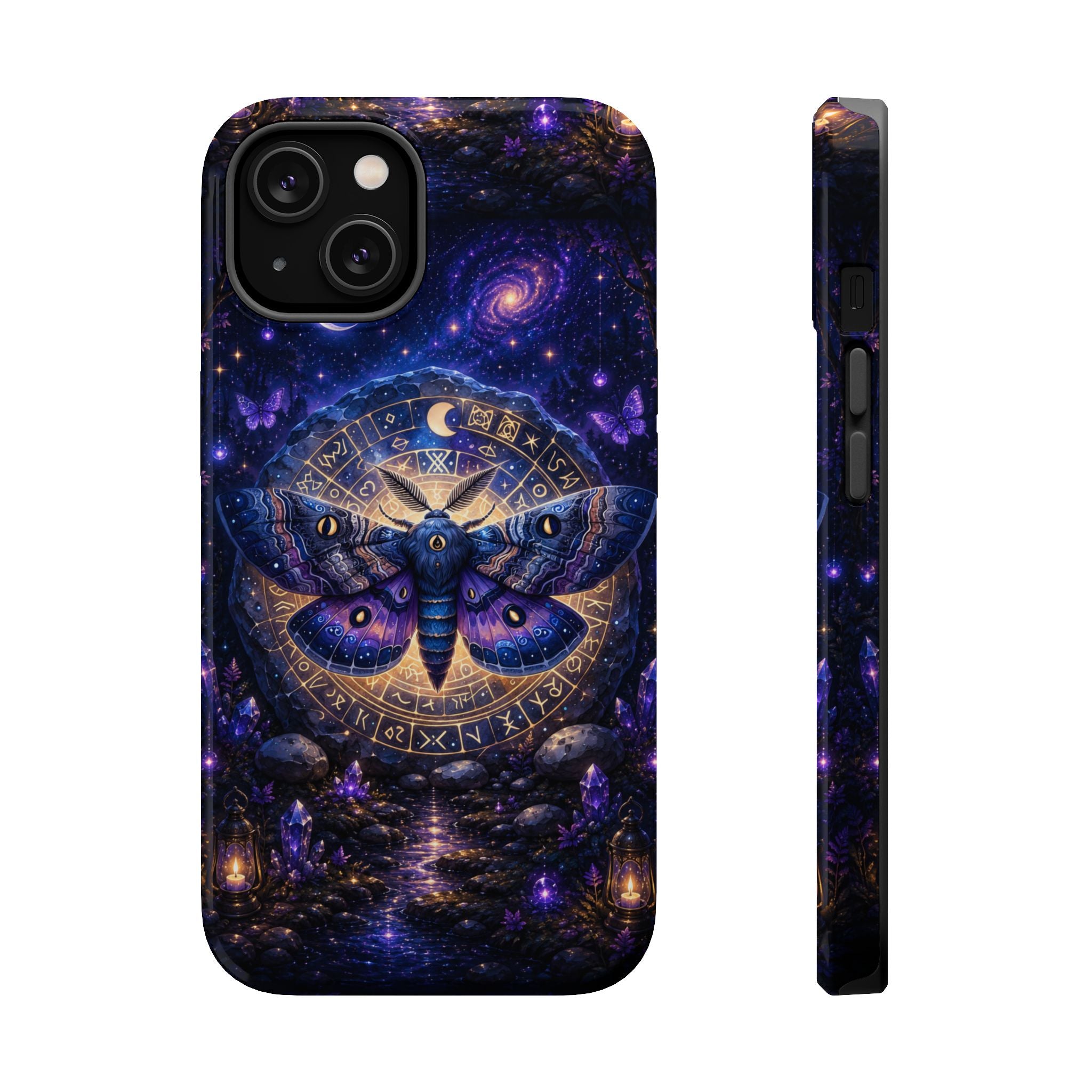 Astrological Moth Phone Case – Celestial MagSafe-Compatible Cover