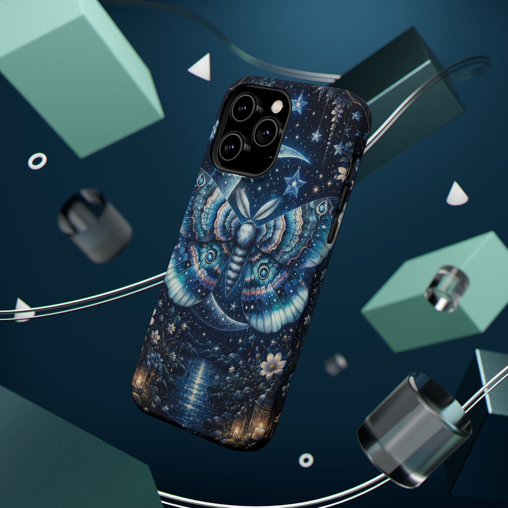 Mystic Moth Moon Phone Case – Night Sky MagSafe-Compatible Cover