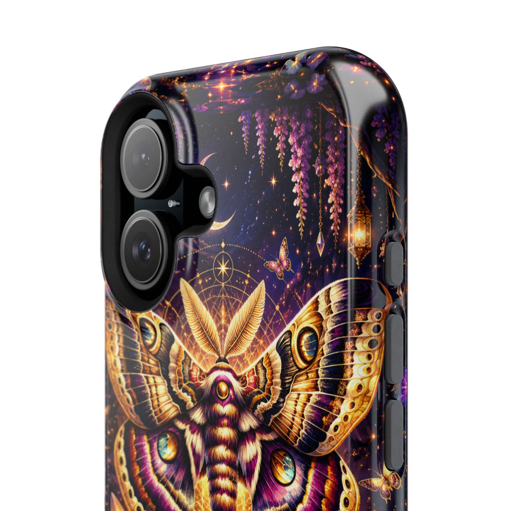 Mystic Moth Crystal Phone Case – Jewel-Toned MagSafe-Compatible Cover